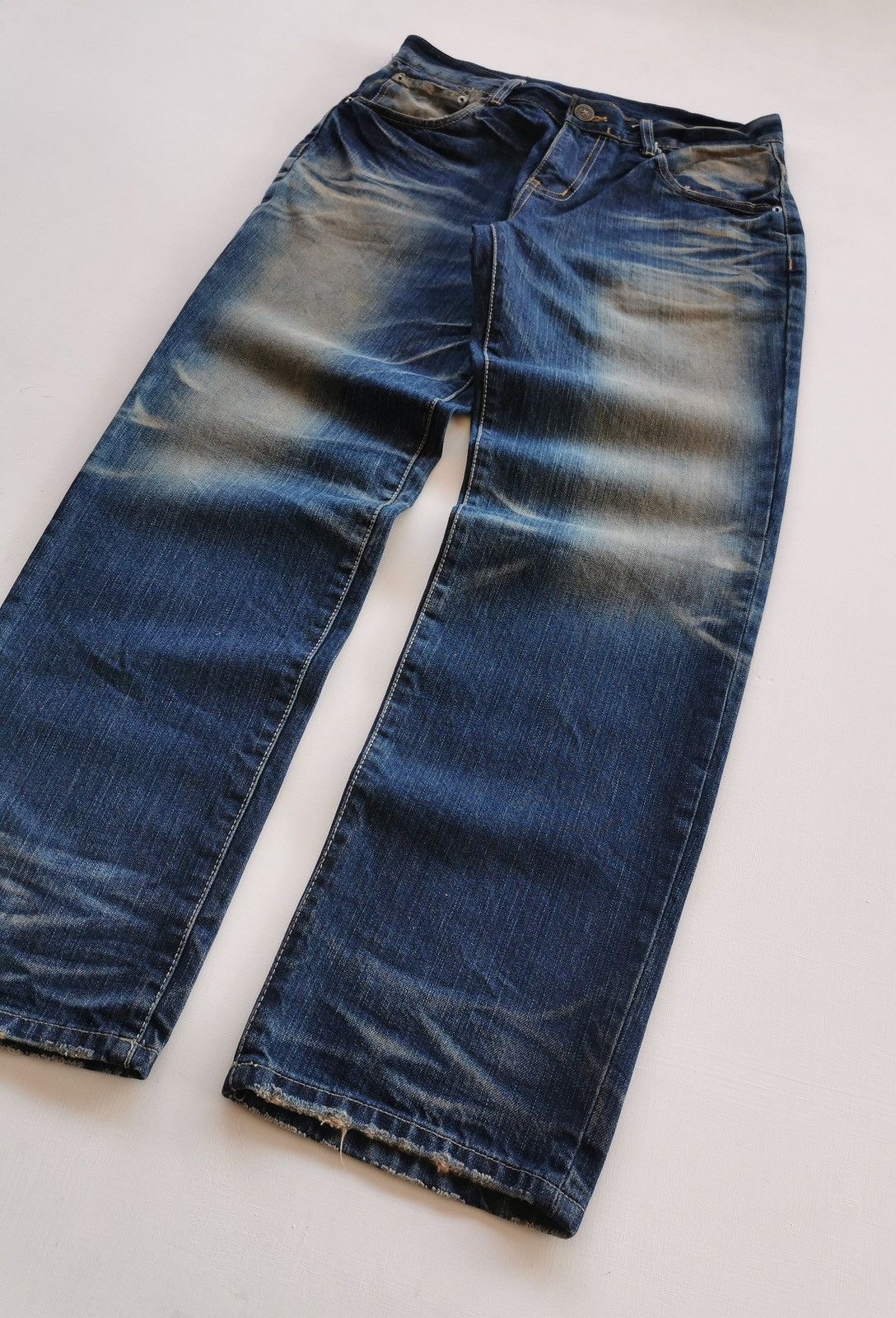 Isamu Katayama Backlash Krhyme Avalanche Mudwash Denim Jeans Size US 32 / EU 48 - 4 Thumbnail
