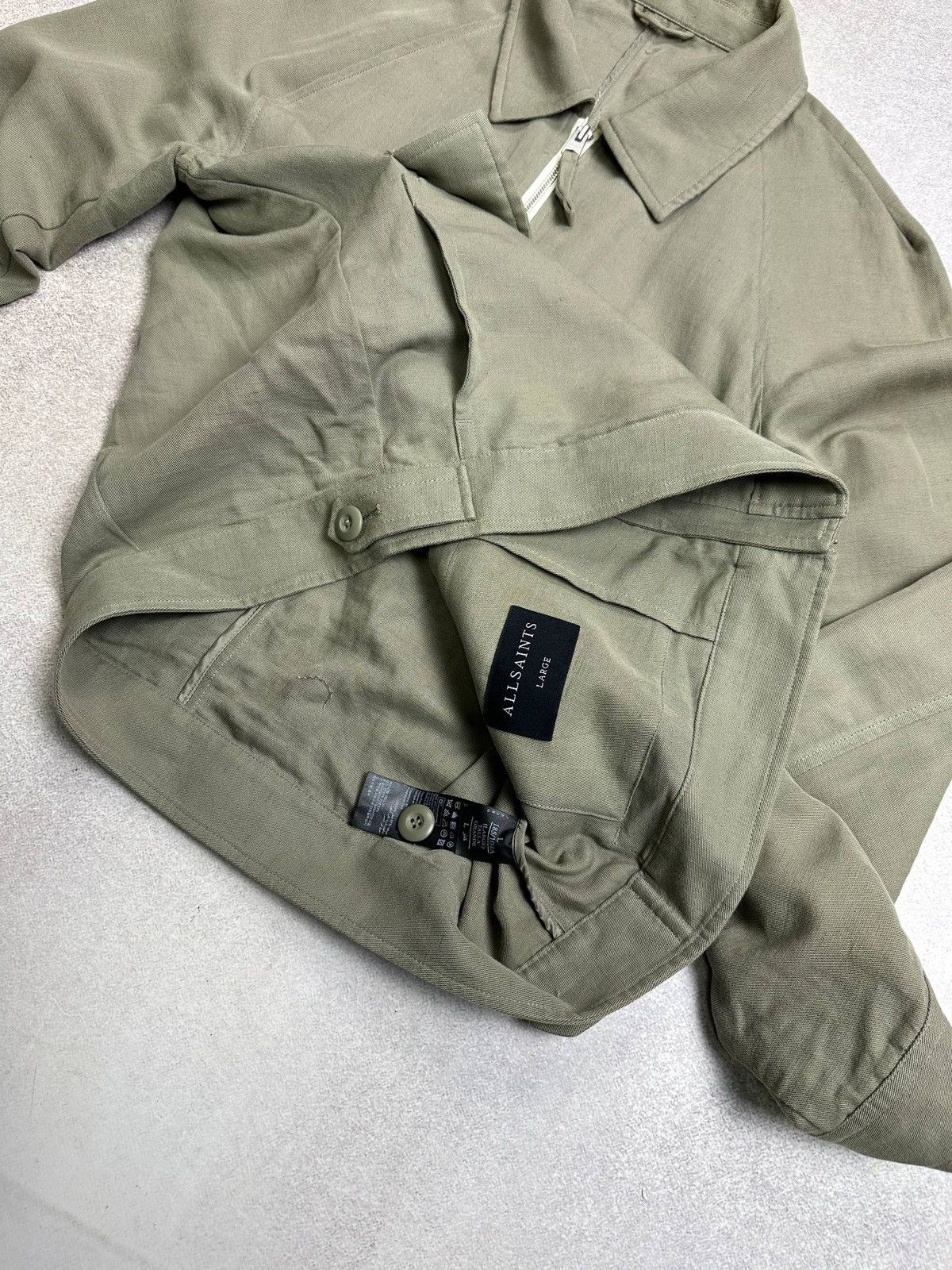 Allsaints Vintage Allsaints Cotton Mens Zip Jacket Old Money L Size US L / EU 52-54 / 3 - 9 Thumbnail