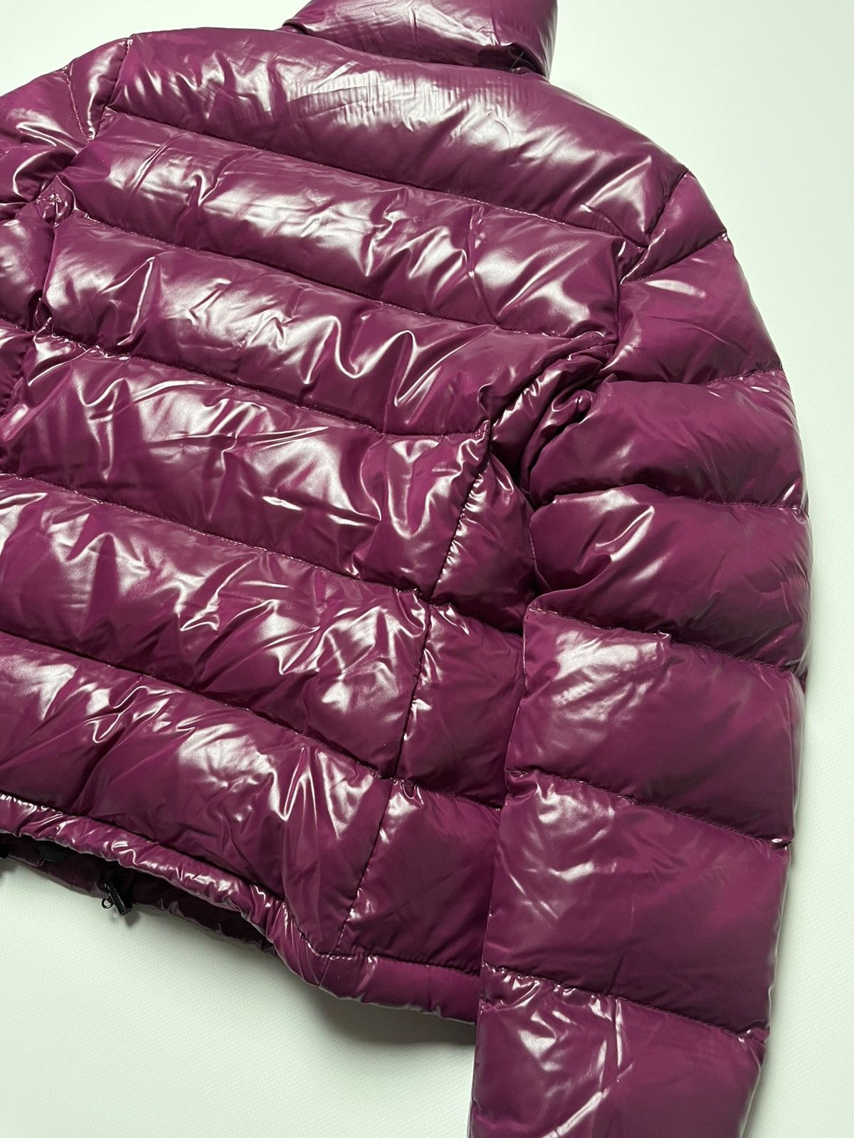 Moncler Moncler Glossy Down Puffer Jacket Burgundy Size L / US 10 / IT 46 - 11 Thumbnail
