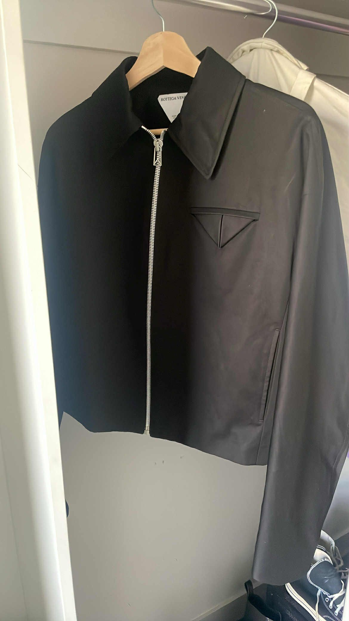 Bottega Veneta Bottega Veneta FW20 Black Twill Crop Wool Bomber Jacket Size US S / EU 44-46 / 1 - 4 Thumbnail