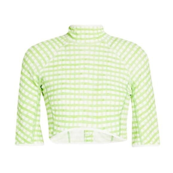 Jacquemus Jacquemus Tuba cropped gingham jersey turtleneck top Size M / US 6-8 / IT 42-44 - 1 Thumbnail