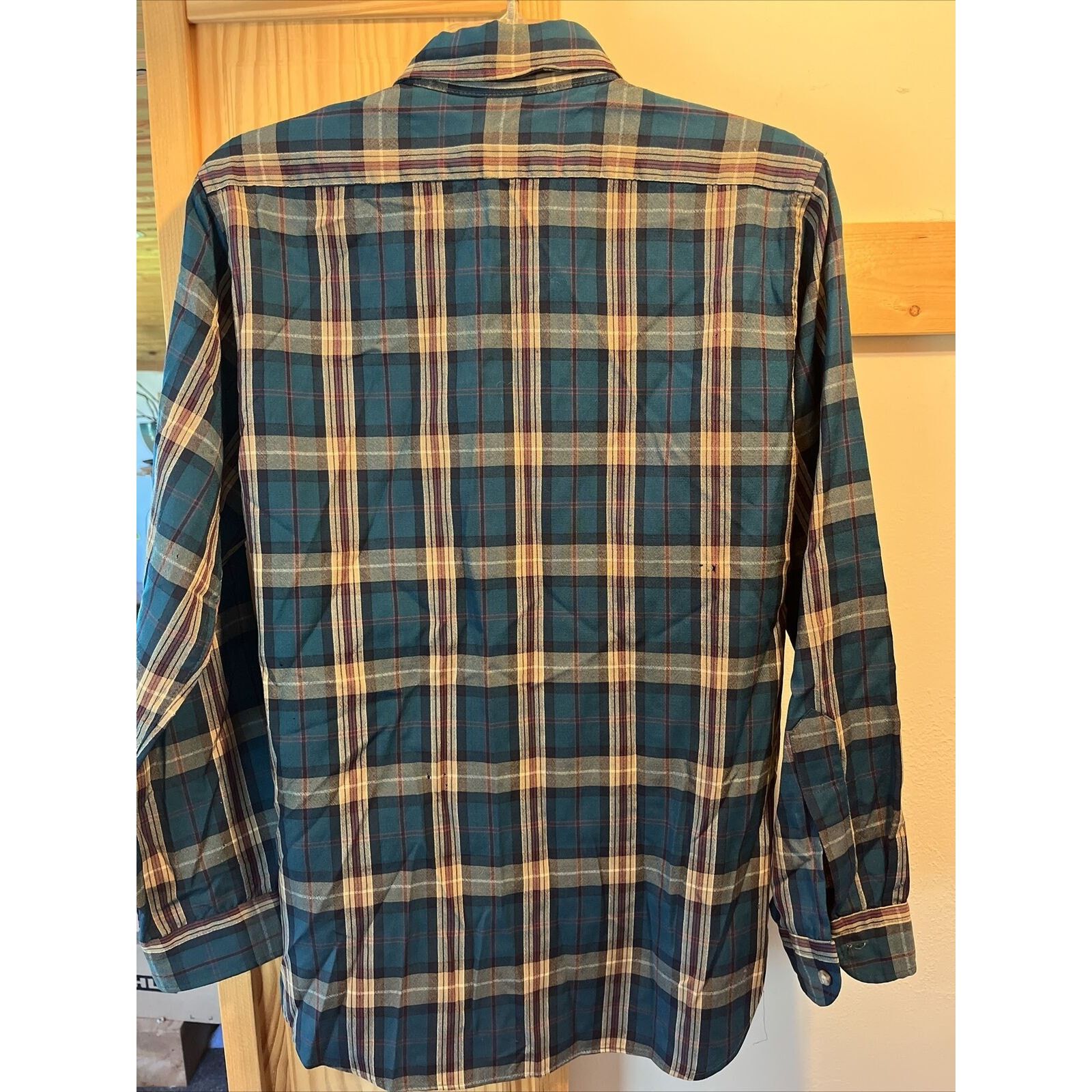 Pendleton Pendleton Vintage Men’s M Blue Plaid LS Button Up Wool Shirt Size US M / EU 48-50 / 2 - 12 Thumbnail