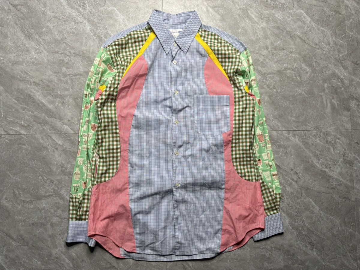 Comme des Garcons SHIRT CDG Shirt S/S 13 Patch Panneled Buttondown Size US XS / EU 42 / 0 - 1 Thumbnail