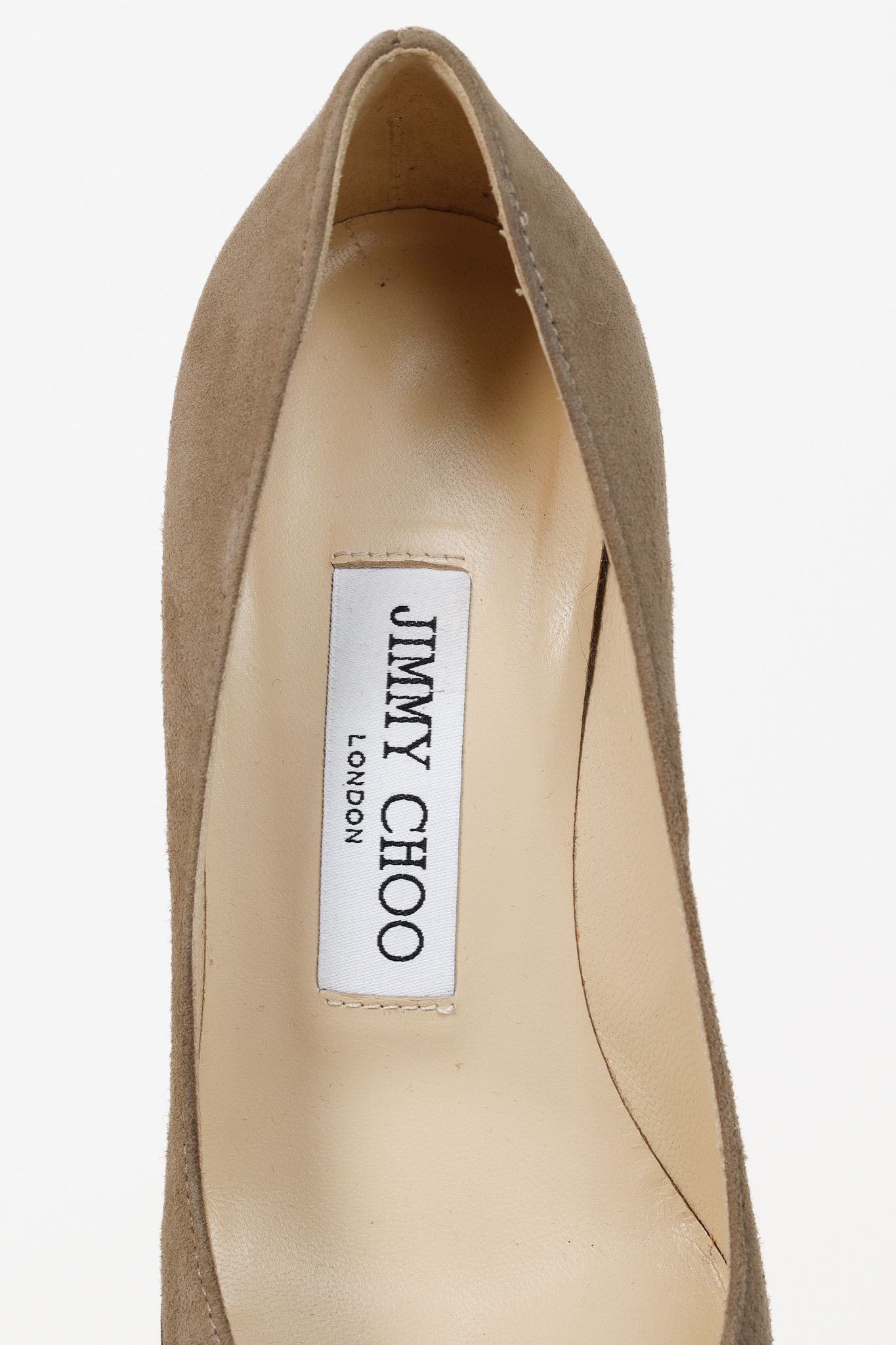 Jimmy Choo Jimmy Choo Aurora 60 Taupe Suede Pointed-Toe Heels Size US 4 / IT 34 - 8 Thumbnail