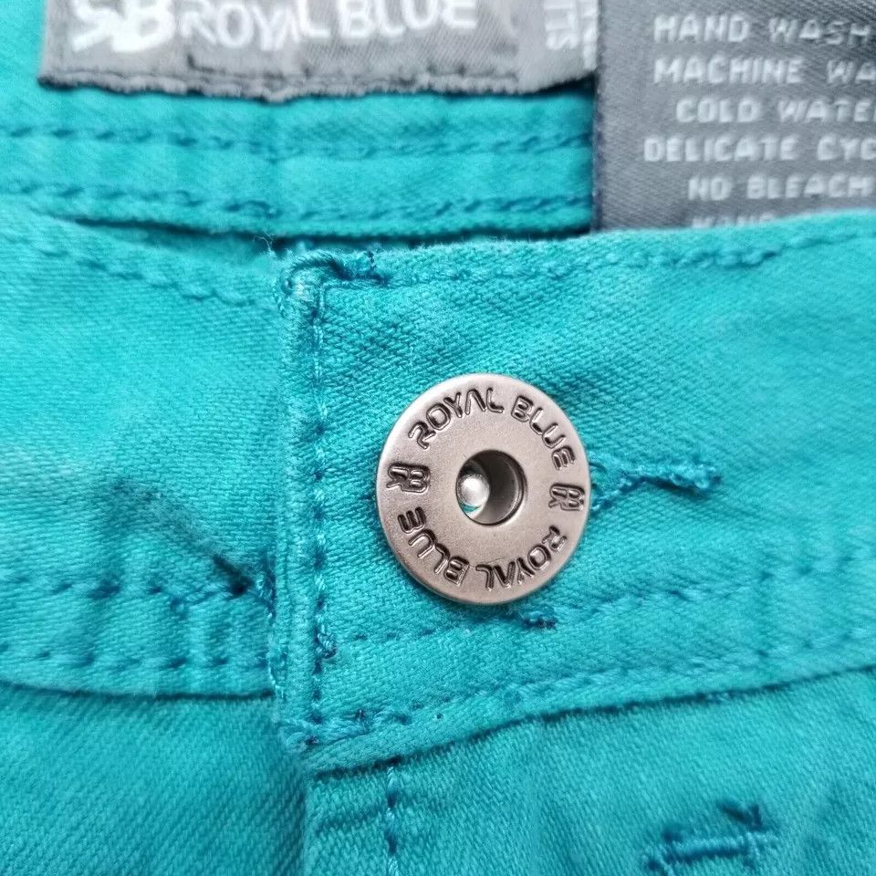 Other Royal Blue Shorts Mens 36 Chino Pockets Slim Casual Cotton Size US 36 / EU 52 - 7 Thumbnail