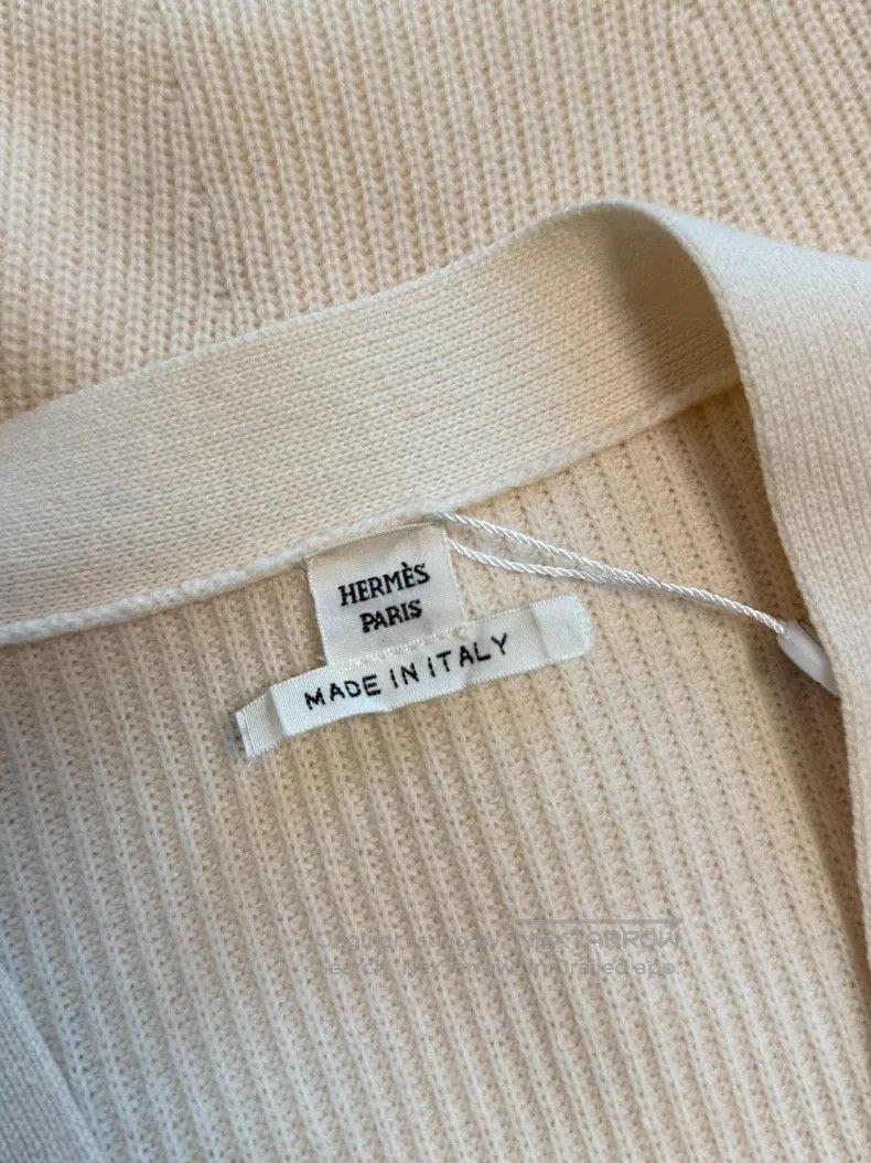 Hermes Hermes Off-white long cardigan Size XS / US 0-2 / IT 36-38 - 2 Thumbnail
