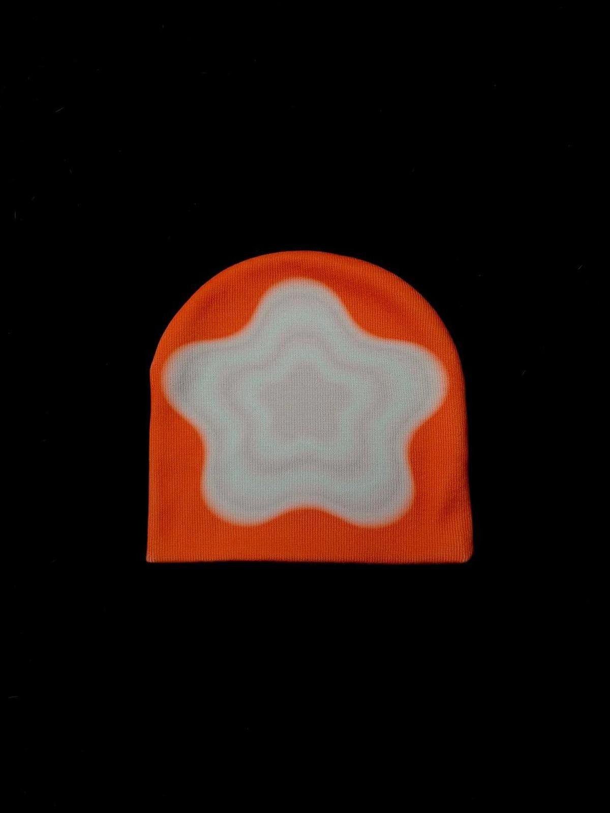 Japanese Brand Rare Cyber Y2K Lanan Star Logo No Cuff Knit Beanie Orange Size ONE SIZE - 5 Thumbnail