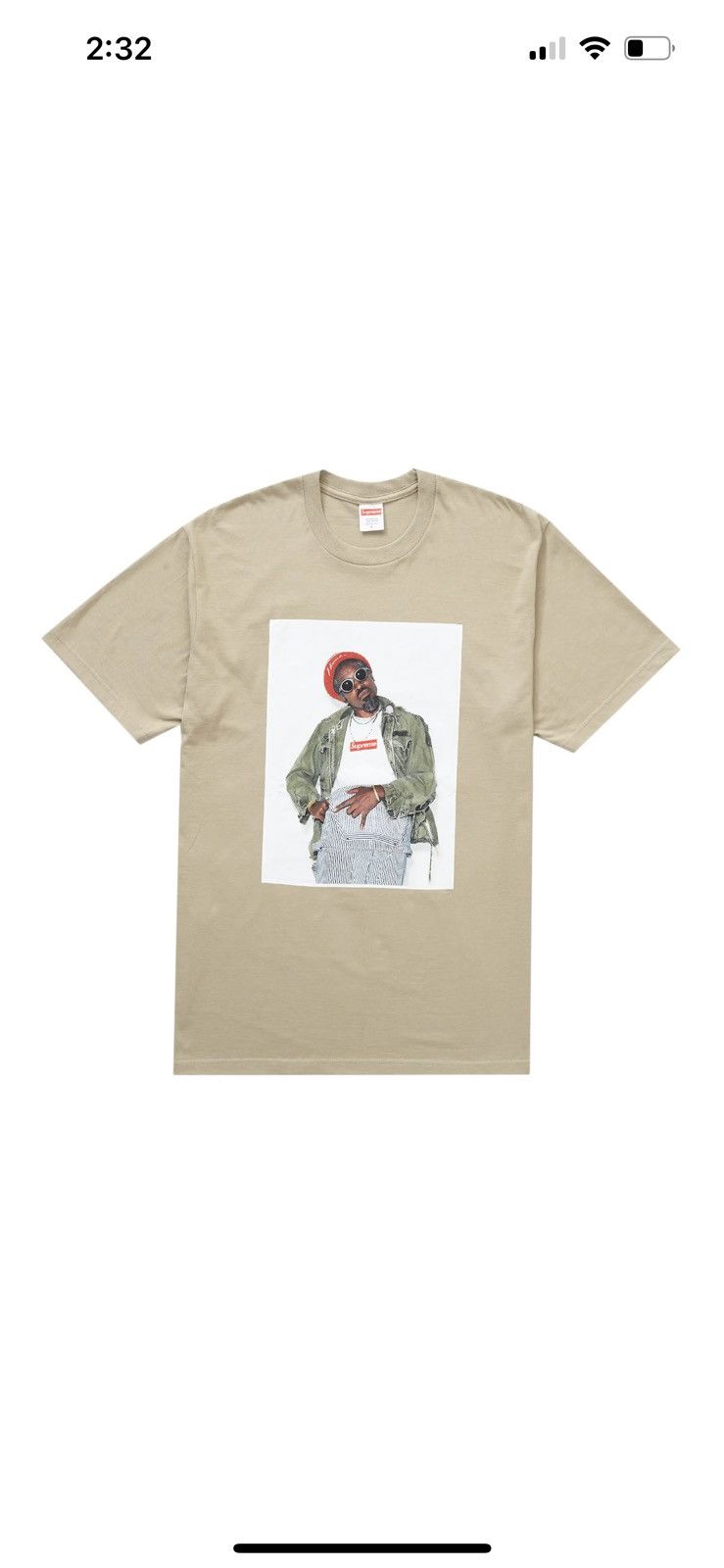 Brand new supreme andre 3000 photo tee buy sz large