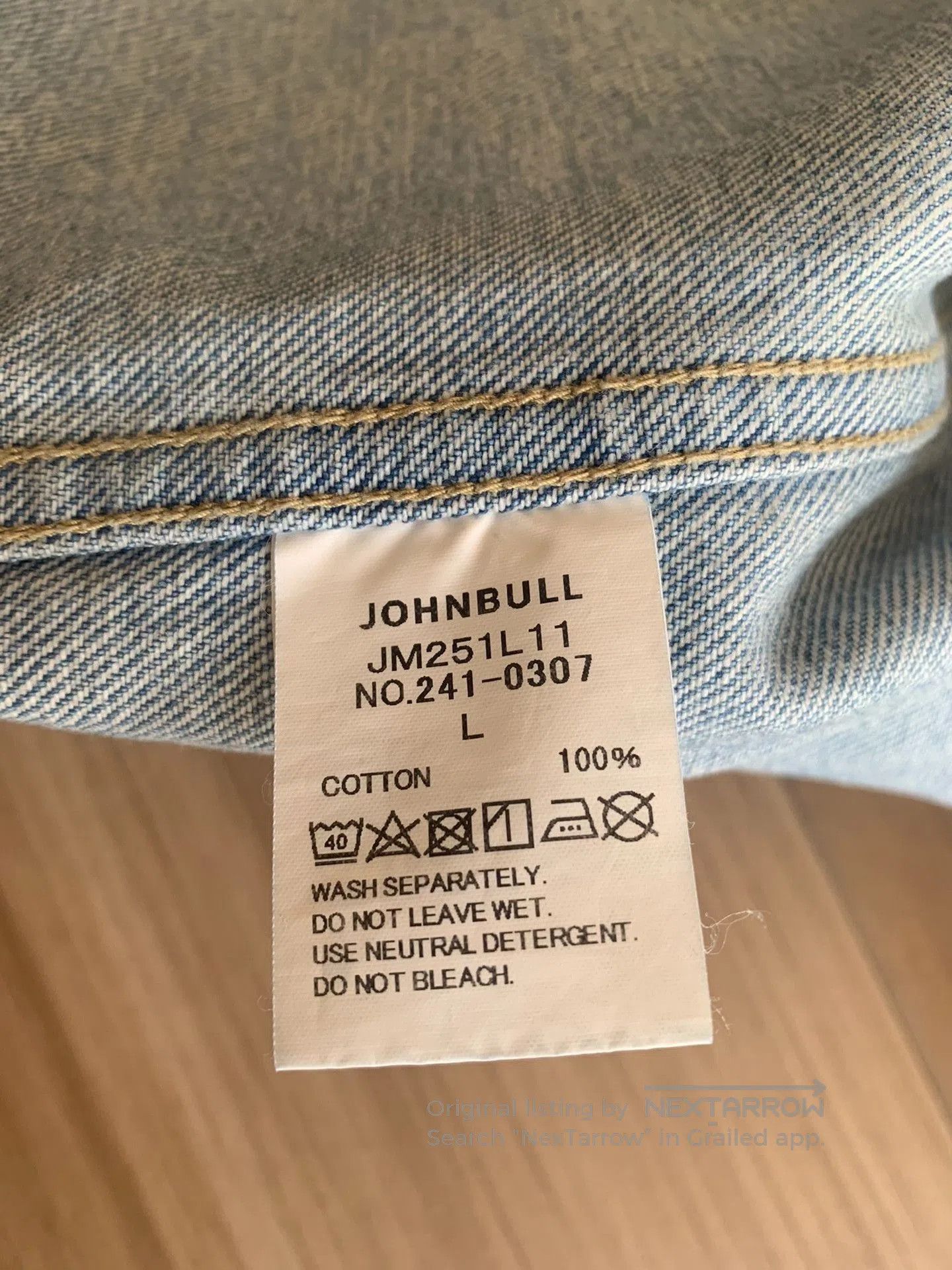 Johnbull JOHNBULL Washed Distressed Denim Jacket. Size US L / EU 52-54 / 3 - 5 Thumbnail