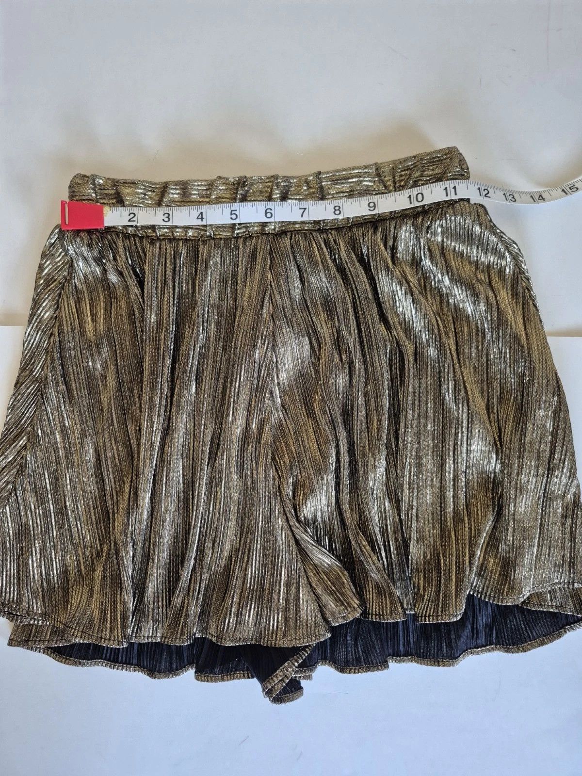 Show Me Your MuMu Show Me Your MUMU Skort Carlos Lame Swing Shorts Pleated XS Size 23" - 12 Thumbnail