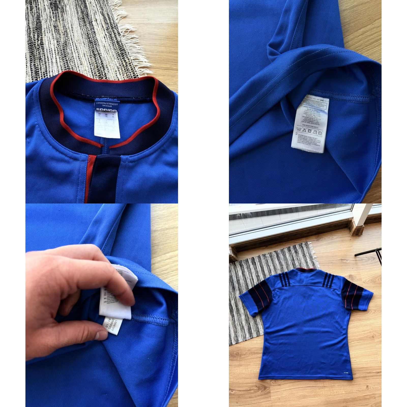 Adidas France Adidas Rugby National Team Shirt 2015/16 Blue XL Jersey Size US XL / EU 56 / 4 - 9 Thumbnail