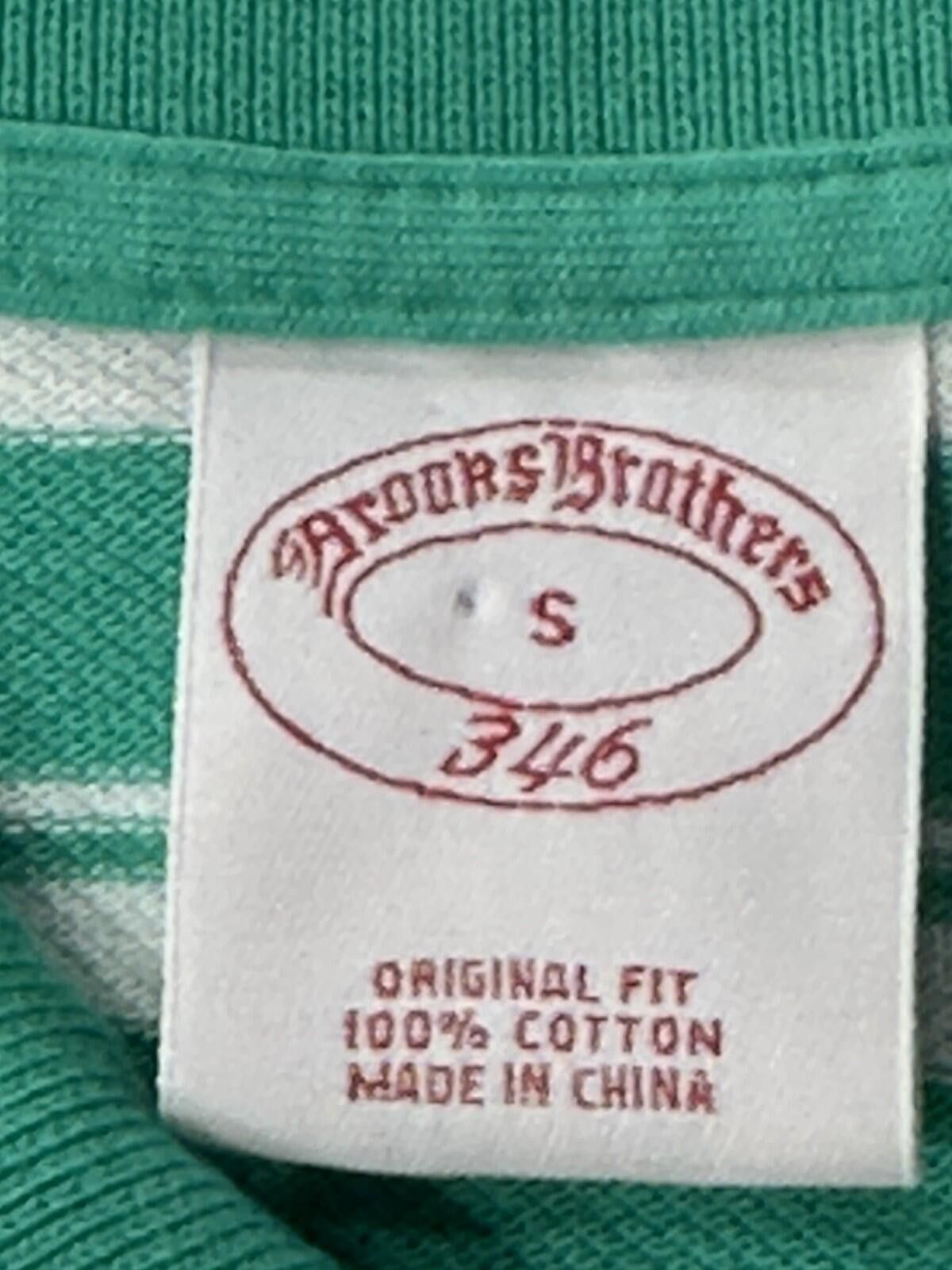 Brooks Brothers Brooks Brothers 1/4 Button 346 Polo Shirt Green Mens S Size US S / EU 44-46 / 1 - 6 Thumbnail