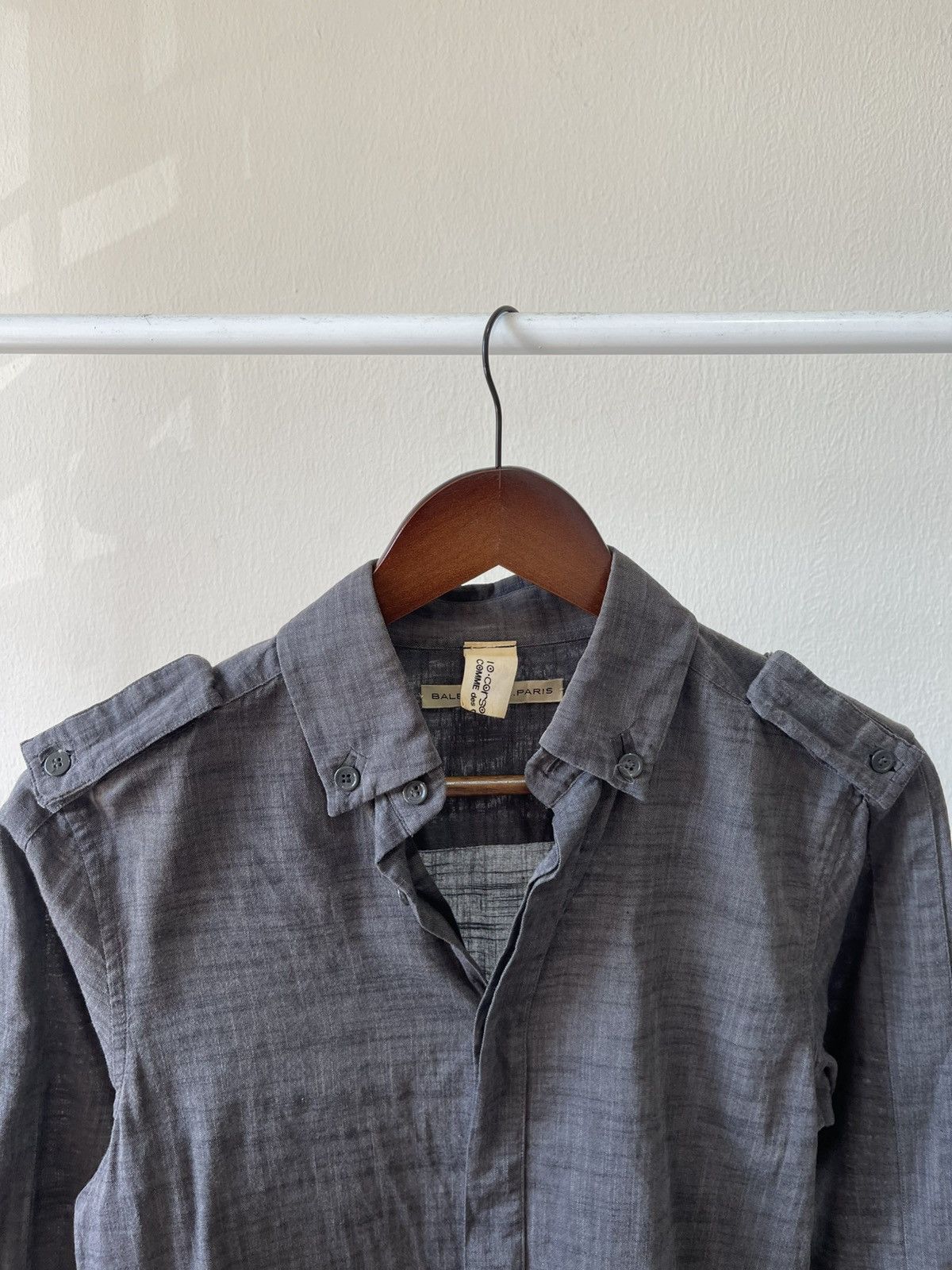 Balenciaga 2005 Balenciaga Comme Des Garcons Button Ups Shirt Size US S / EU 44-46 / 1 - 9 Thumbnail