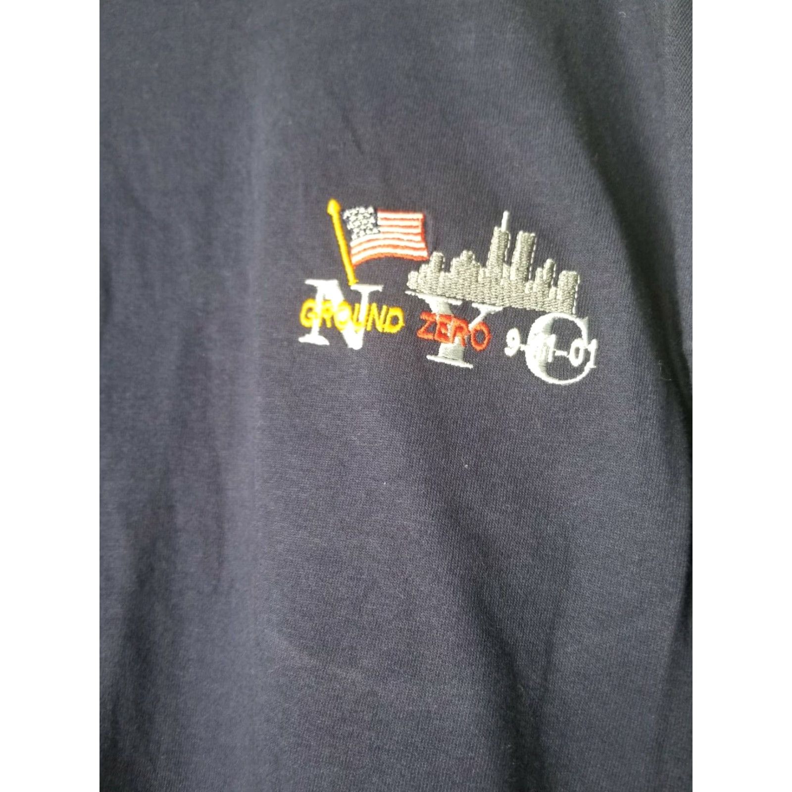 Delta VINTAGE Ground Zero New York City NYC Memorial T Shirt Mens XL September 11, 2001 Blue Crew Neck Embroidered Size US XL / EU 56 / 4 - 4 Thumbnail