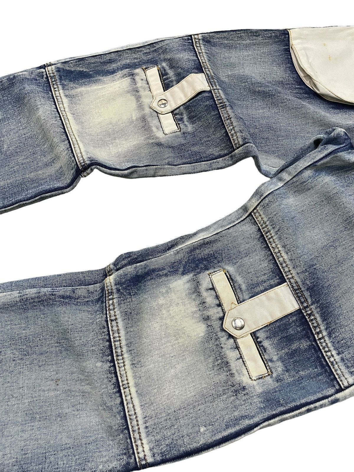Hysteric Glamour × Japanese Brand Guwawa Japan Enzyme Wash Loose Baggy Kevlar Jeans Size US 29 - 9 Thumbnail