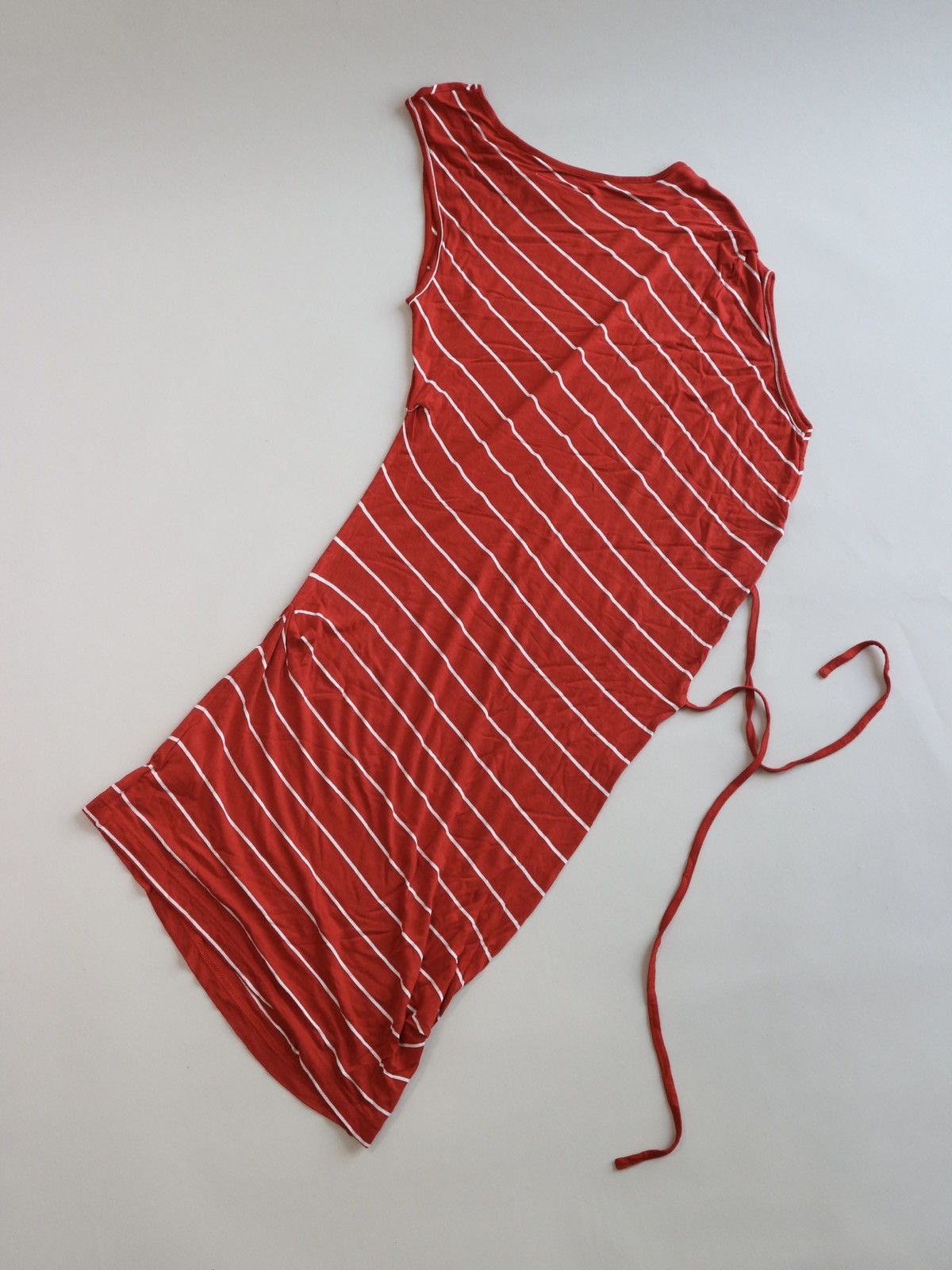 MM6 red stripes asymmetrical dress