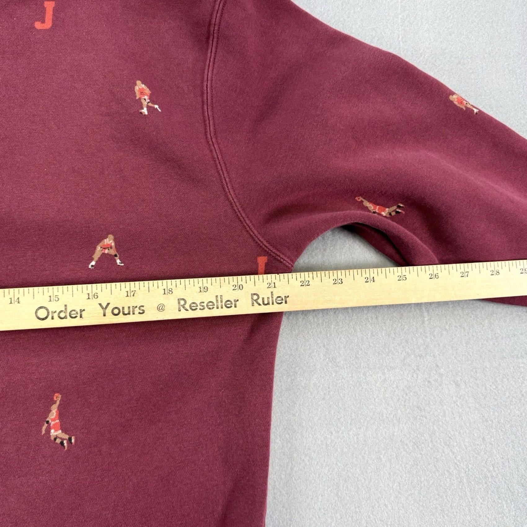 Jordan Brand Nike Jordan Hoodie Mens S Red Pullover All Over Print AOP Lightweight Fleece Sweatshirt Sports Style 90s Era (Jordan Essentials) Size US S / EU 44-46 / 1 - 5 Thumbnail