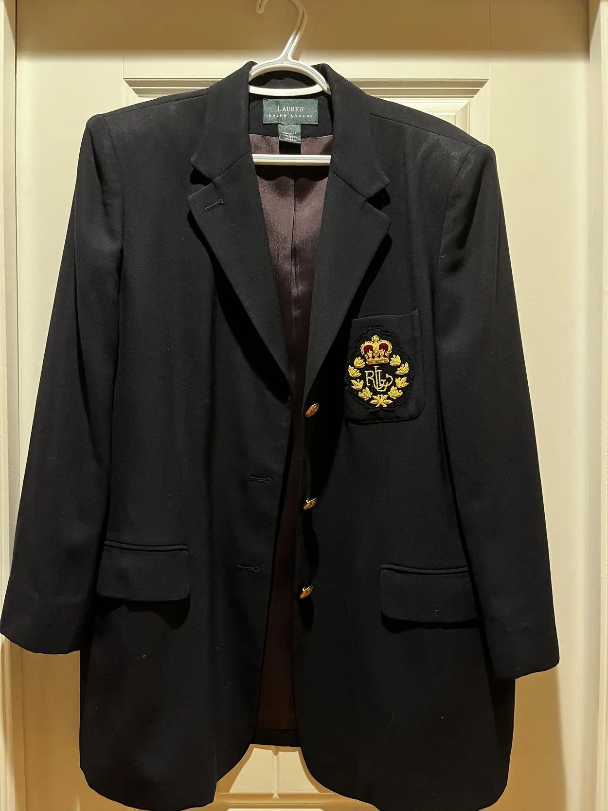 Lauren Ralph Lauren × Polo Ralph Lauren × Ralph Lauren Ralph Lauren Blazer w/ Crest & Crown Size L / US 10 / IT 46 - 1 Thumbnail