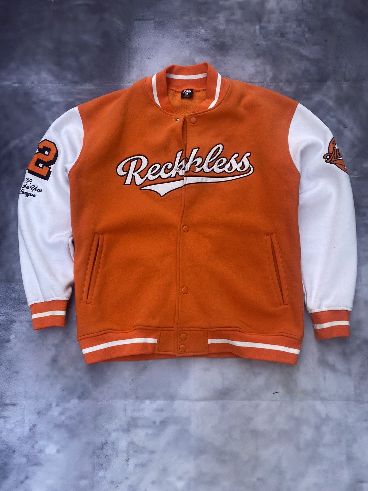 Japanese Brand × Vintage Reckless Athletic 92 MLB Varsity Bomber Vintage Size US L / EU 52-54 / 3 - 1 Thumbnail