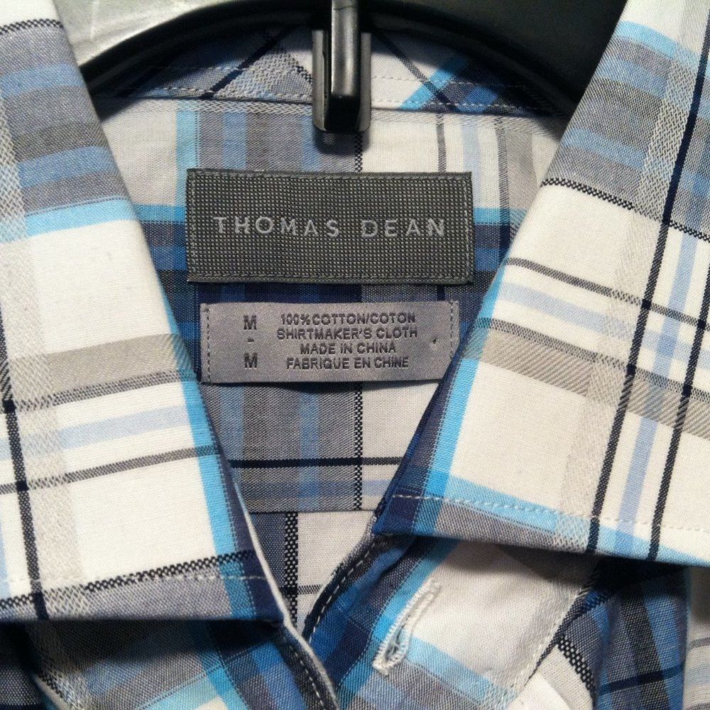 Thomas Dean THOMAS DEAN MENS NEW 100%COTTON CASUAL SHIRT SIZE: XL Size US XL / EU 56 / 4 - 4 Thumbnail
