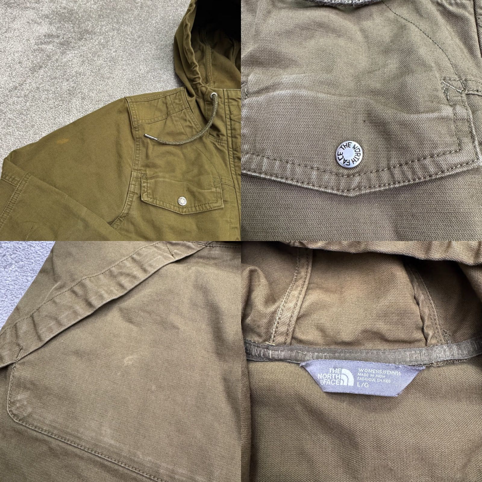 The North Face The North Face Womens Large Green Parka Jacket Hoodie Casual Outdoor Utility Size L / US 10 / IT 46 - 8 Thumbnail