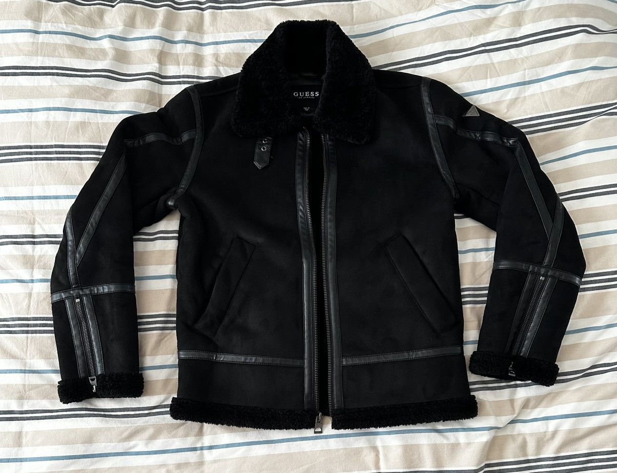 Guess Guess Faux Suede Bomber Jacket Size US XS / EU 42 / 0 - 1 Thumbnail