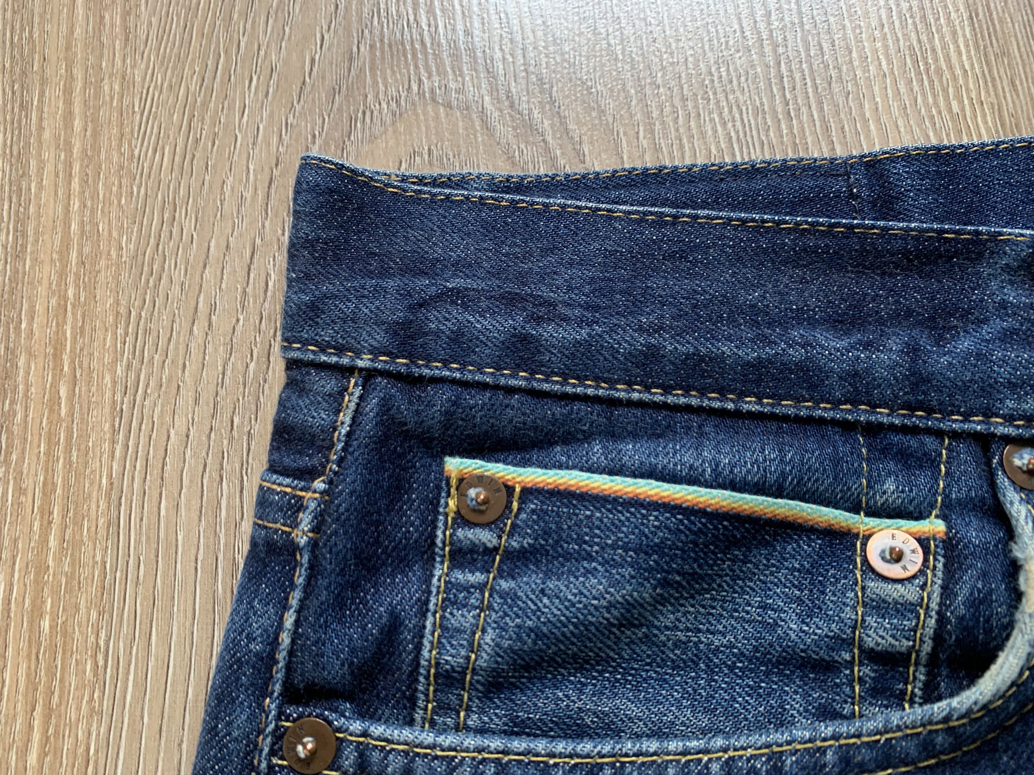 Edwin Vintage Edwin ED-80 Rainbow Selvedge Denim Slim Jeans Size US 30 / EU 46 - 5 Thumbnail