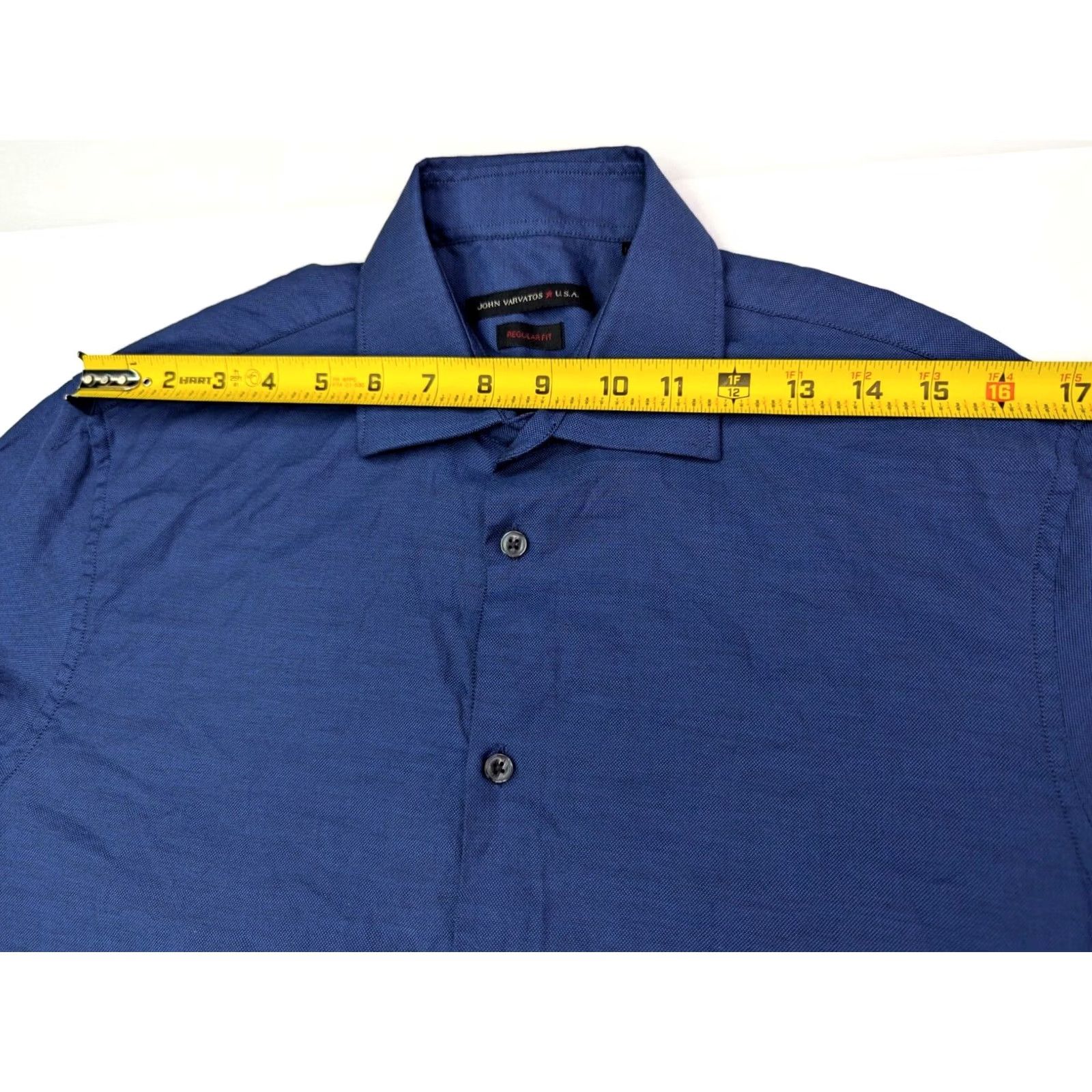 John Varvatos John Varvatos Regular Fit Purple Button Shirt Men 44 Chest 30 Long Cotton Blend Button-Up Long Sleeve Solid 15.5 Regular Fit Mens Size US L / EU 52-54 / 3 - 7 Thumbnail