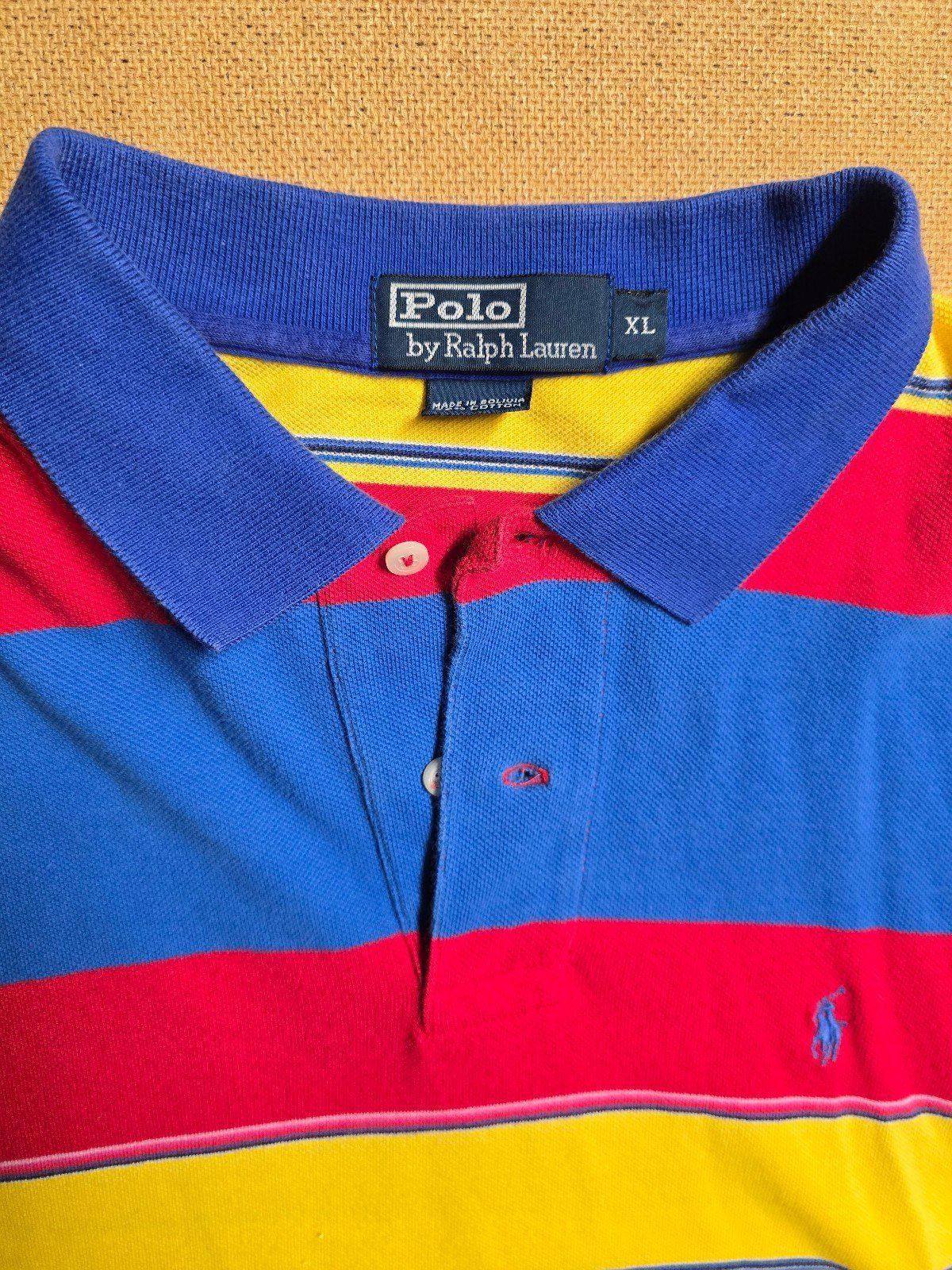 Polo Ralph Lauren Vintage Ralph Lauren Polo Shirt XL Yellow Stripes Size US XL / EU 56 / 4 - 4 Thumbnail