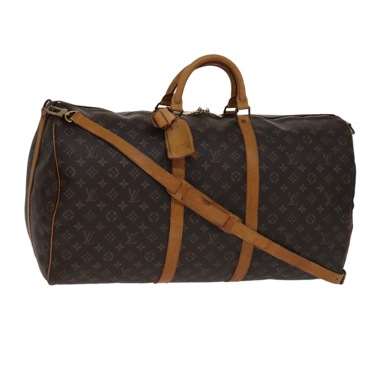 Louis Vuitton Keepall Bandoulière 60 Brown Canvas Travel Bag (Pre-Owned) Size ONE SIZE - 1 Thumbnail