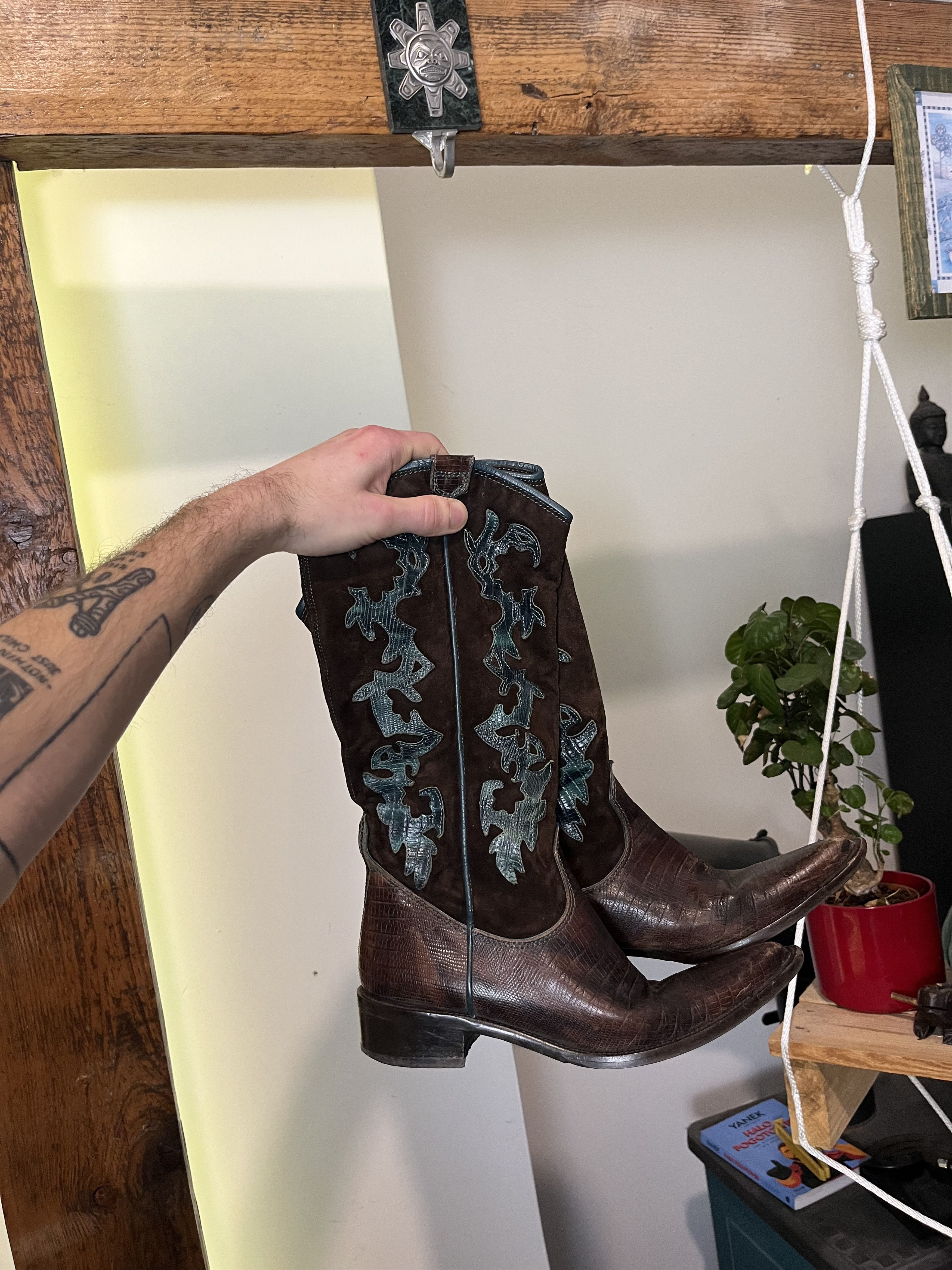 Handmade × Vintage Vintage Genuine Leather Western Cowboy Boots Mexico Size US 5 / EU 37 - 1 Thumbnail