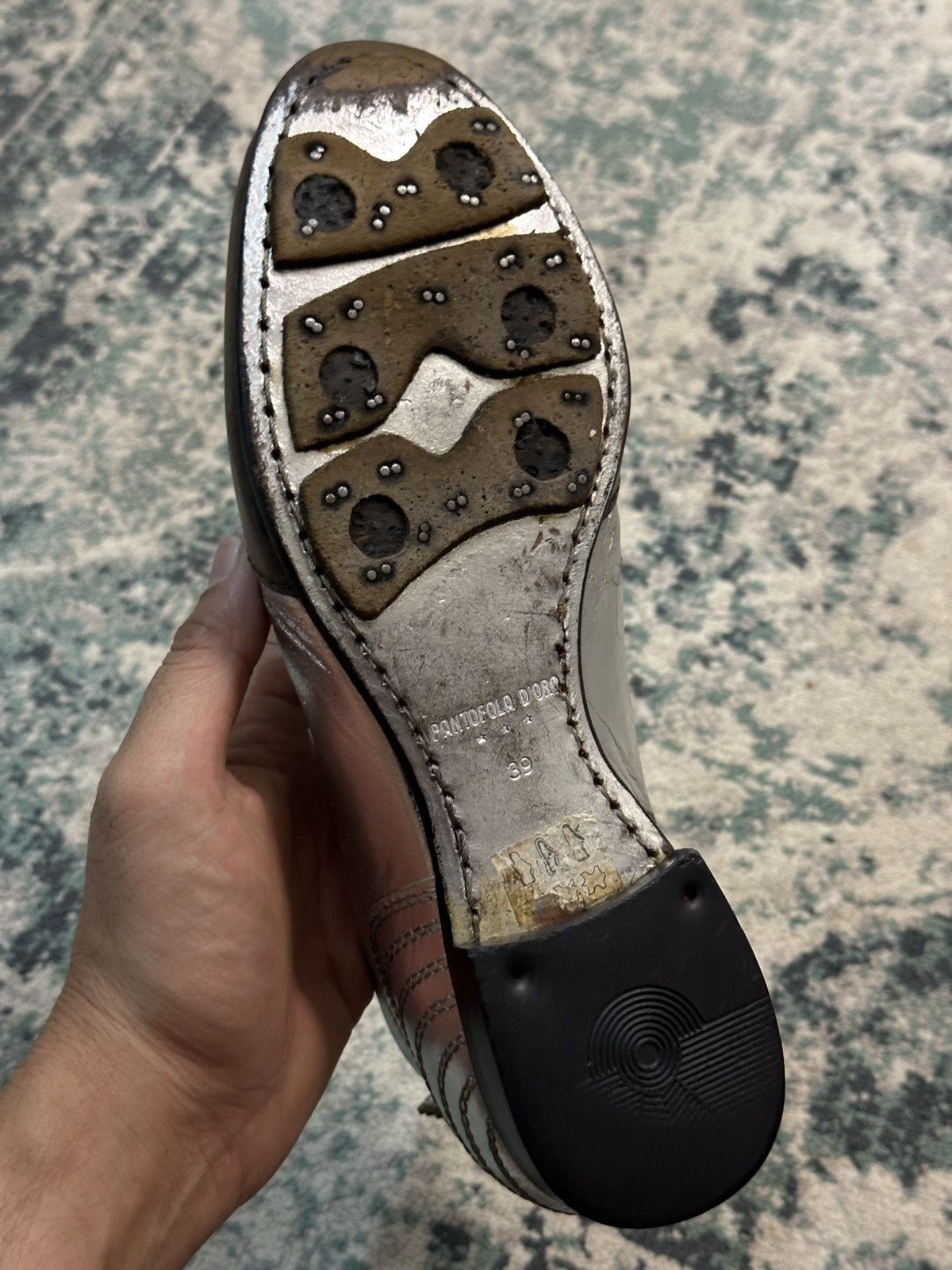 C.P. Company C.P. Company x Pantofola D'oro Oxford Leather Silver Shoes Size US 5 / EU 37 - 15 Thumbnail