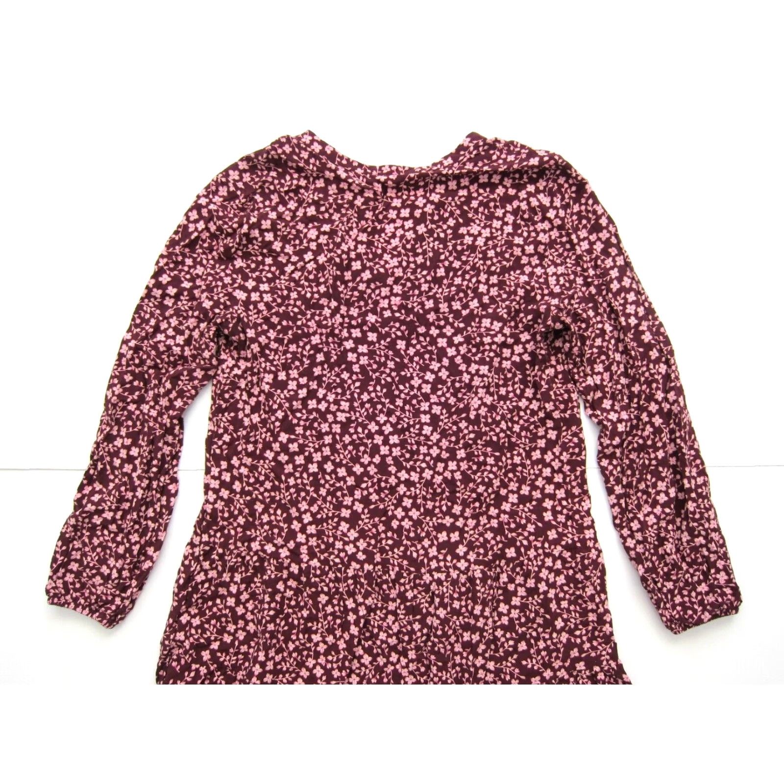 Gap Gap Pink Floral 100% Rayon Long Sleeve Peasant Tunic Sun Dress Women M Size M / US 6-8 / IT 42-44 - 5 Thumbnail