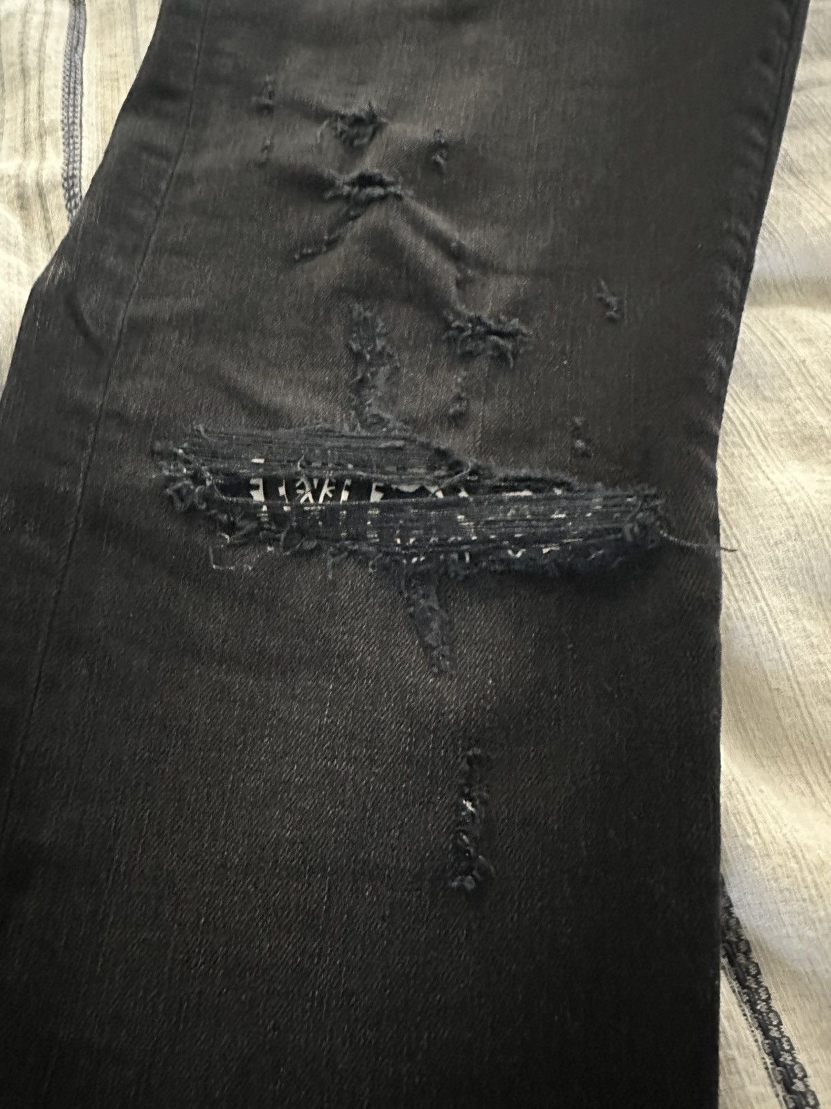 Amiri AMIRI Old English Logo Clay Black Denim Jeans Size US 34 / EU 50 - 3 Thumbnail