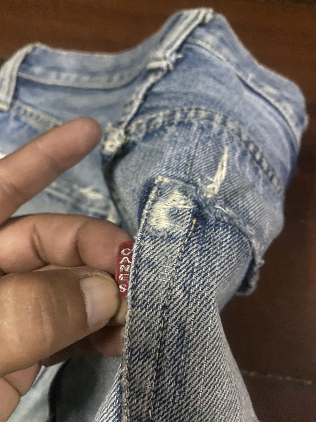 Warehouse FIRE 🔥 VINTAGE SUGAR CANES DISTRESSED NICE FADED Size US 31 - 15 Thumbnail