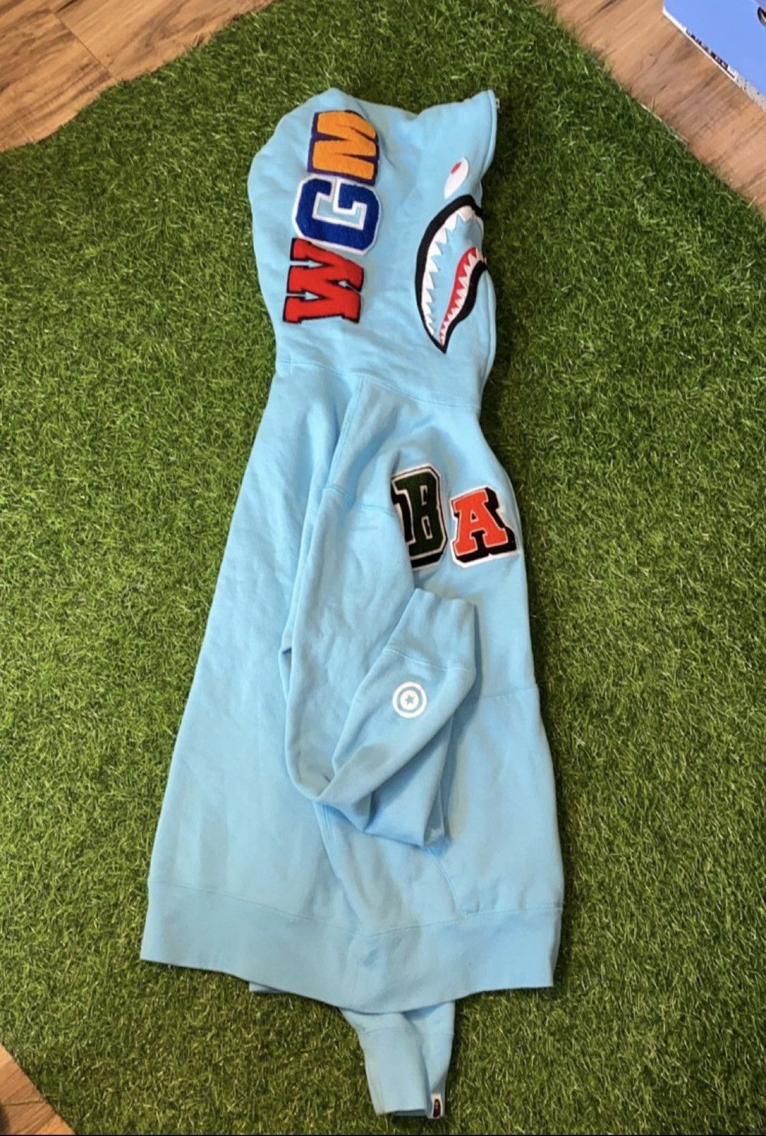 Bape 2022 Bape Multi Fonts Shark full zip hoodie FW21 baby SAX Size US XXL / EU 58 / 5 - 5 Thumbnail