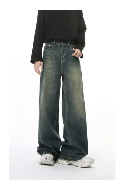 Japanese Brand × Jean American retro fashion distressed high street washed jeans Size US 32 / EU 48 - 2 Thumbnail
