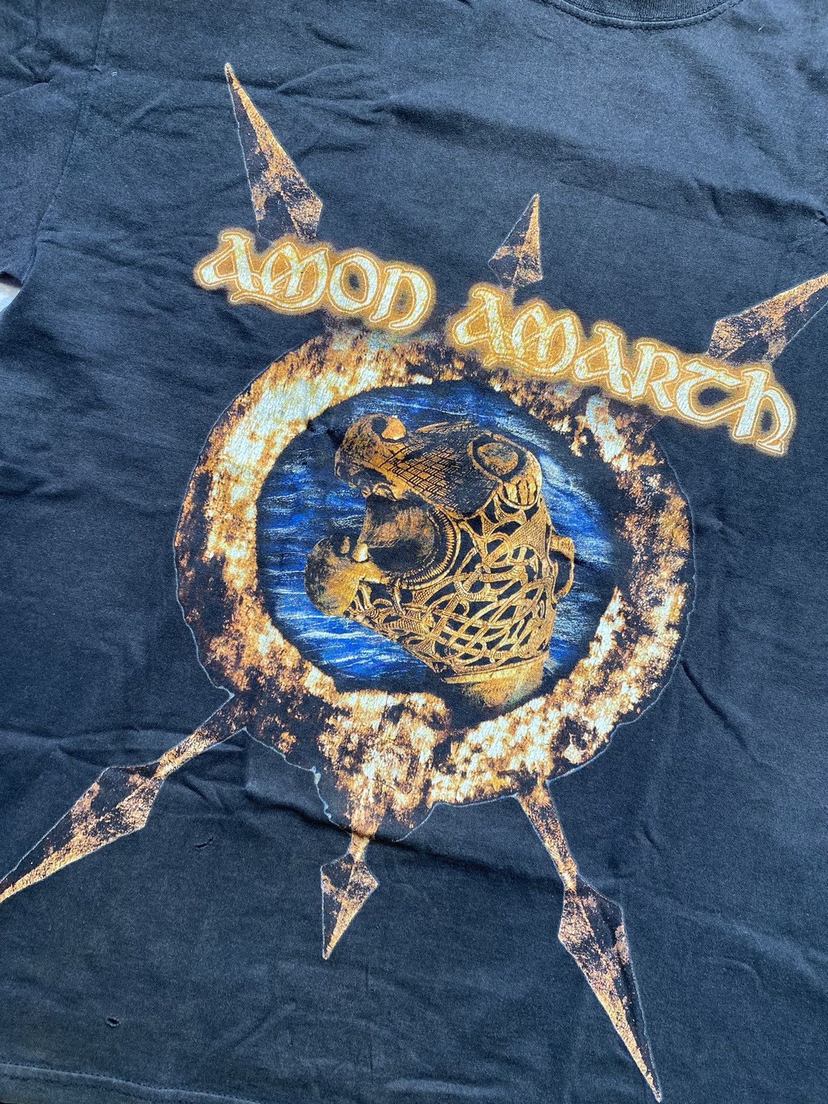 Band Tees Vintage Amon Amarth Black Rock Tees Size US L / EU 52-54 / 3 - 8 Thumbnail