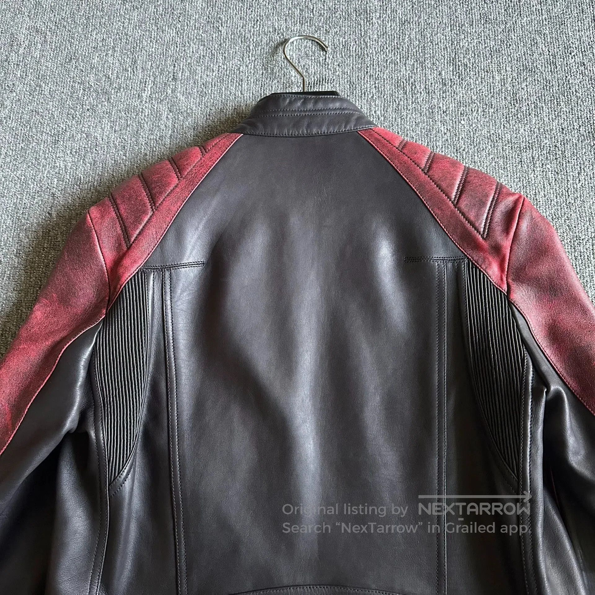 Dior dior homme black red leather motorcycle jacket. Size US M / EU 48-50 / 2 - 7 Thumbnail