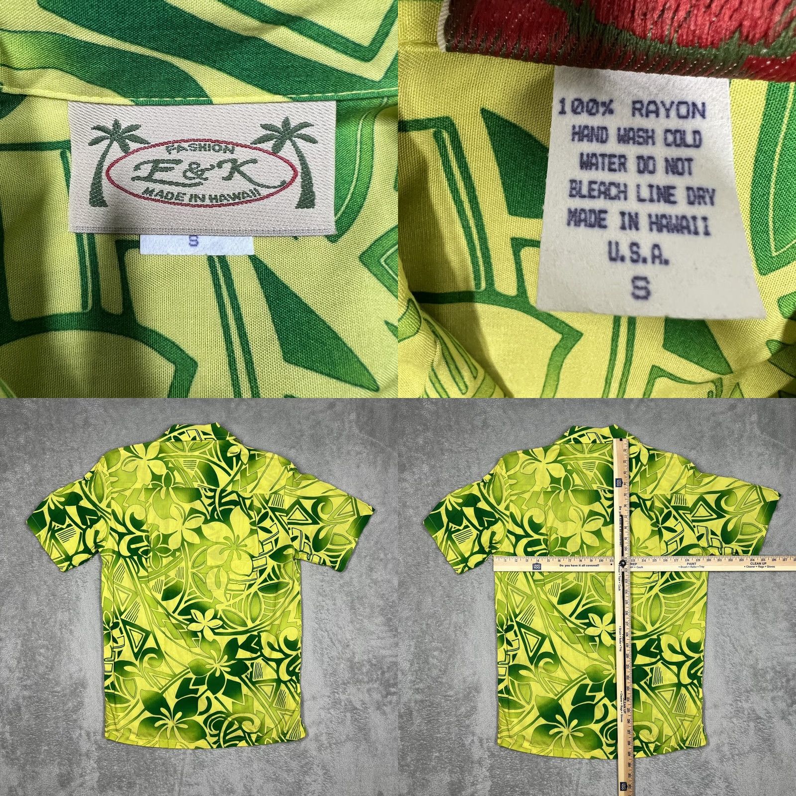 Vintage VINTAGE E & K Fashion Mens Small Hawaiian Button Up Shirt Floral Print EUC Size US S / EU 44-46 / 1 - 8 Thumbnail
