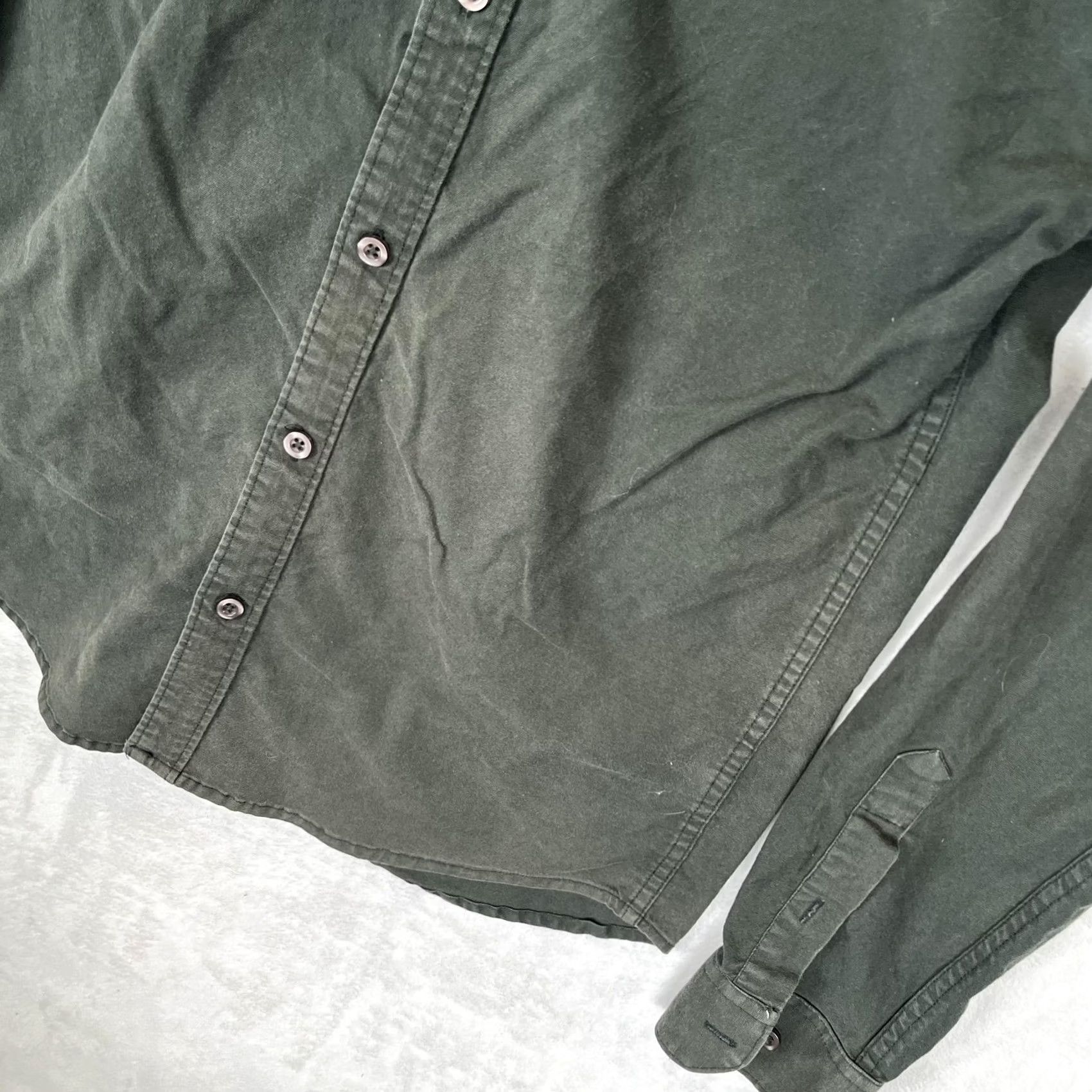 Diesel Diesel Shirt Men's Large Green Long Sleeve Button Front Embroidered Logo Casual Size US L / EU 52-54 / 3 - 3 Thumbnail