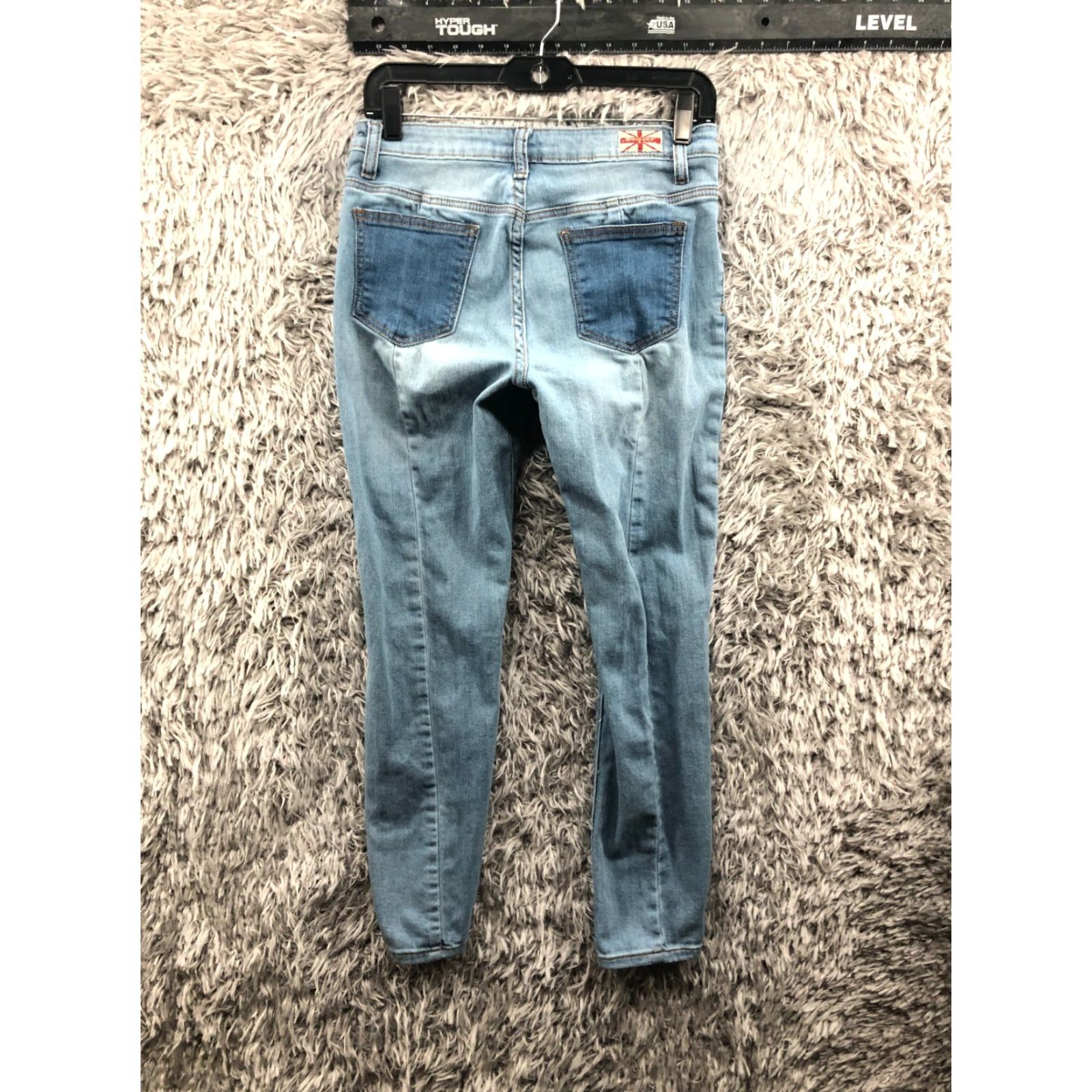 Toy Machine Machine Skinny Jeans Juniors Size 9 Medium Wash Blue 2 Tone Size 30" / US 8 / IT 44 - 5 Thumbnail