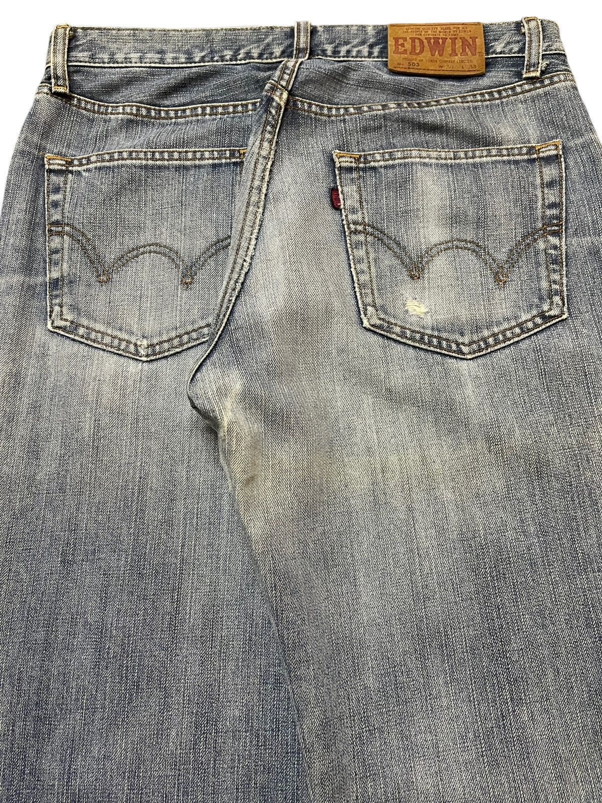 Edwin Vintage Edwin 503 Faded Wash Distressed Style Loose Jeans Size US 31 - 6 Thumbnail