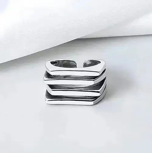 Jewelry × Vintage Streetwear Vintage Geometric Ring Size ONE SIZE - 3 Thumbnail