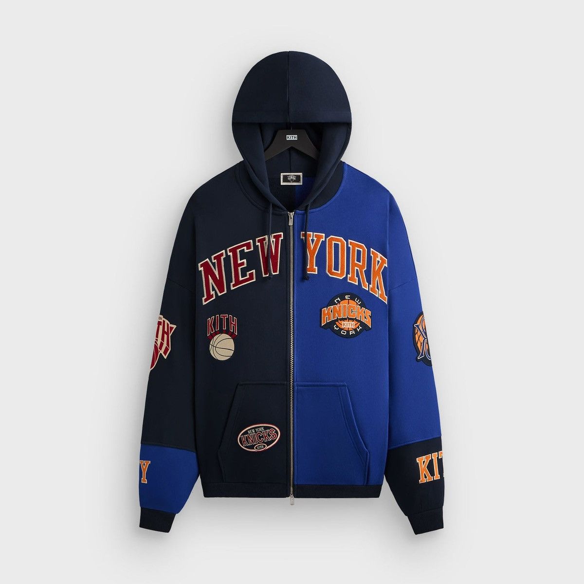Kith Kith for NY Knicks Mash Up Cropped Braxton Vintage Hoodie Size US L / EU 52-54 / 3 - 2 Thumbnail