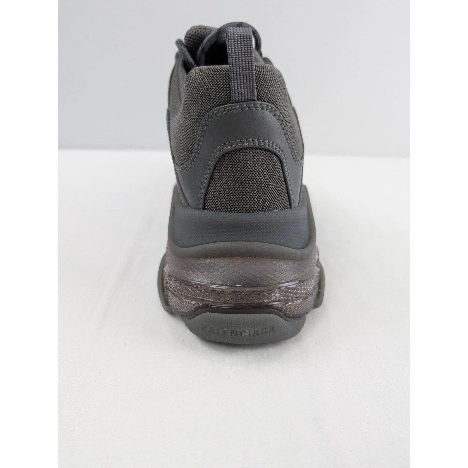 Balenciaga o1rshd1 Clear Sole Leather Free Triple S Sneakers Dark Grey Size US 12 / EU 45 - 16 Thumbnail