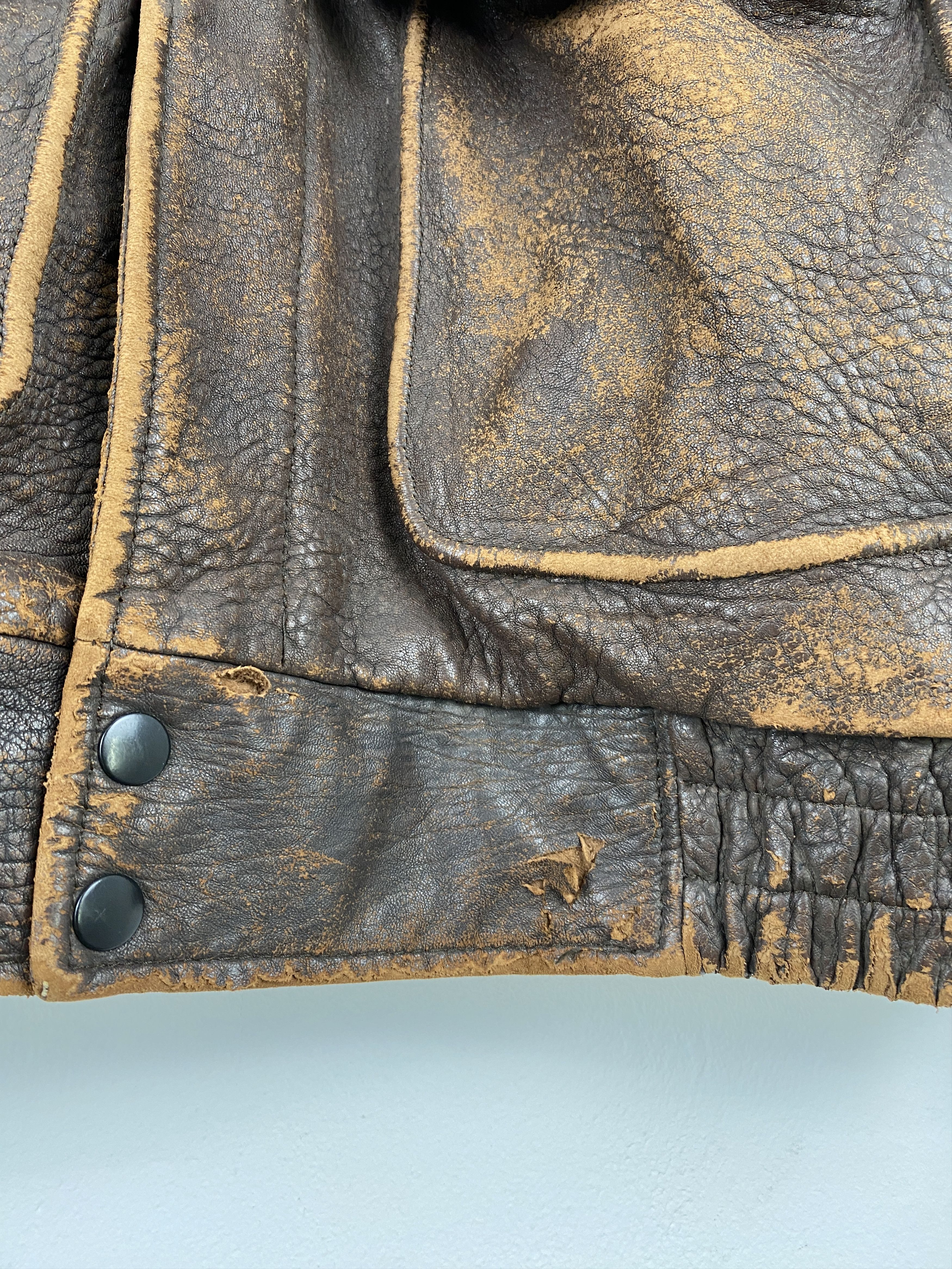 Japanese Brand Sub Urban Tokyo Leather Jacket Military Design JZ0002 Size US L / EU 52-54 / 3 - 13 Thumbnail