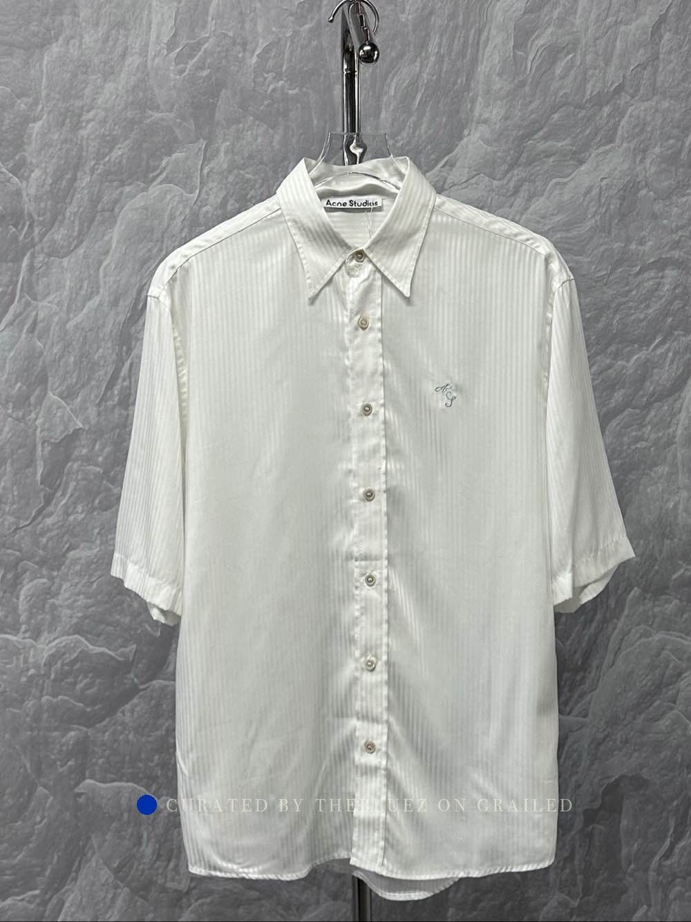 Acne Studios Striped Short Sleeve Shirt in White Size US S / EU 44-46 / 1 - 1 Thumbnail