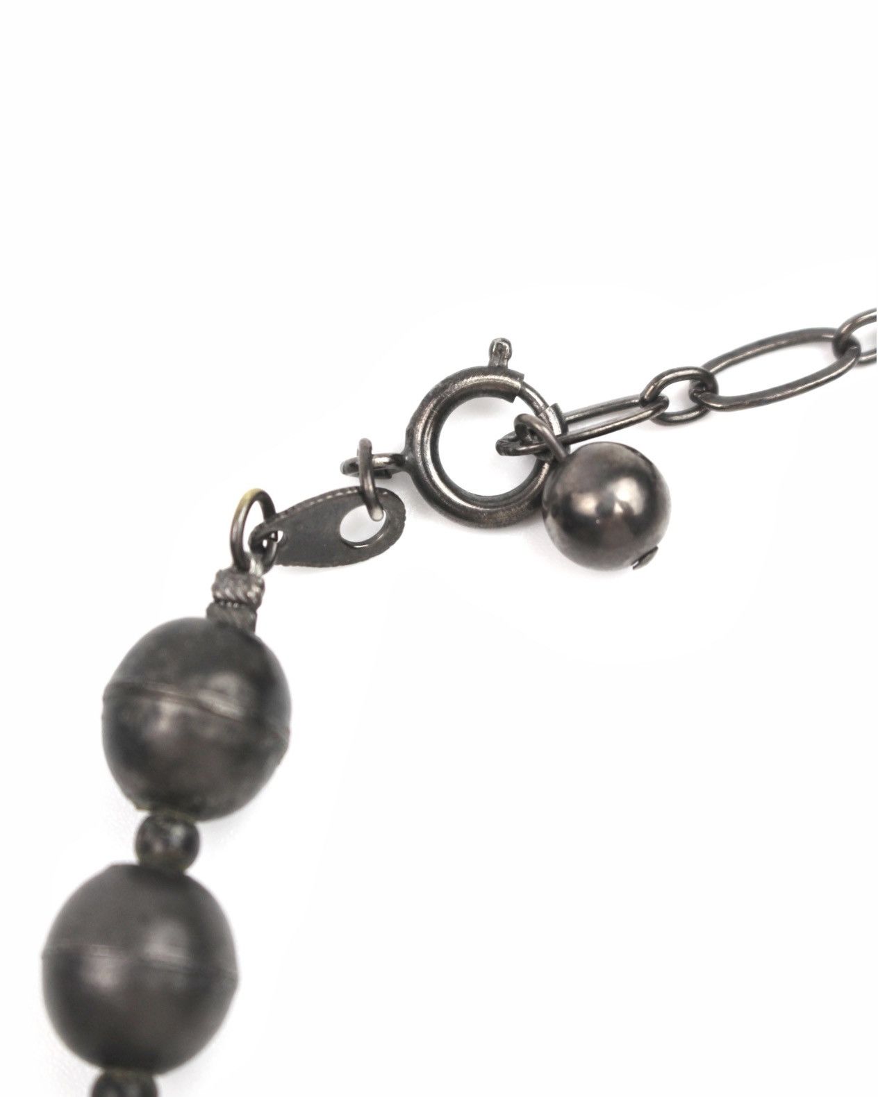 Japanese Brand 1990S JAPANESE MADE OXIDIZED METAL BEAD NECKLACE Size ONE SIZE - 4 Thumbnail
