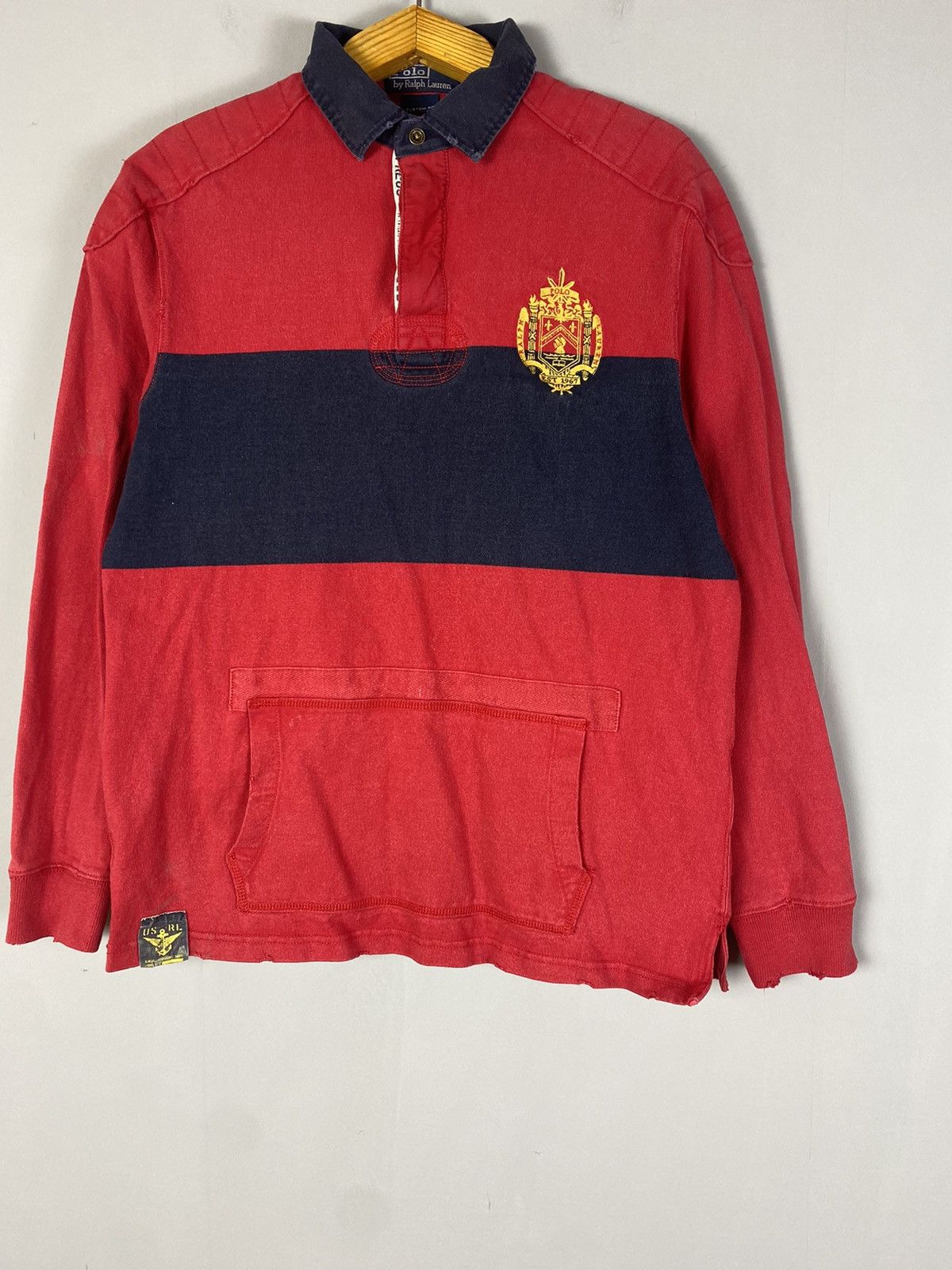 Ralph Lauren Vintage 90s polo Ralph Lauren rugby long sleeve big logo Size US L / EU 52-54 / 3 - 3 Thumbnail